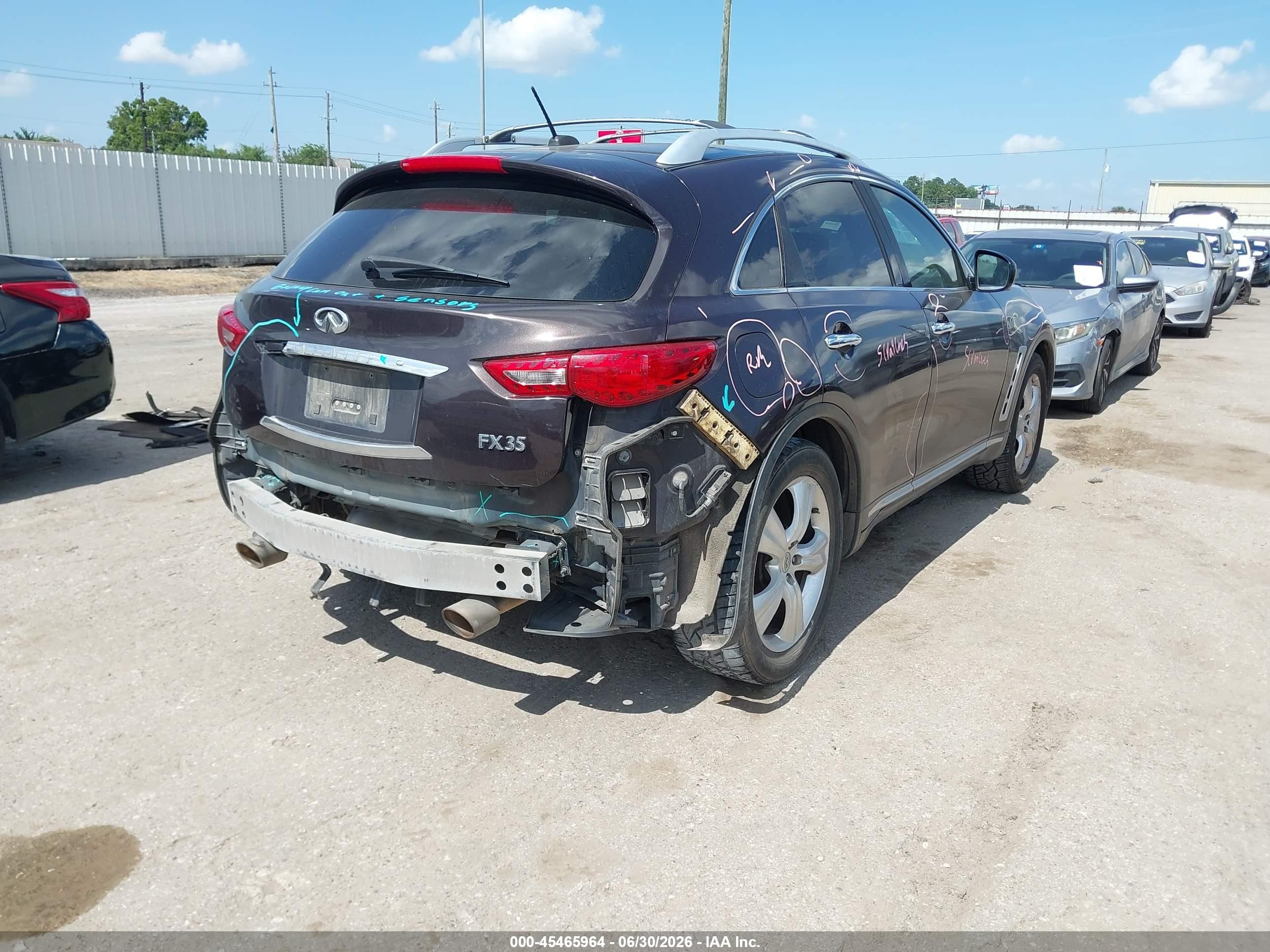 2011 Infiniti Fx35   Purple vin: JN8AS1MU2BM110226
