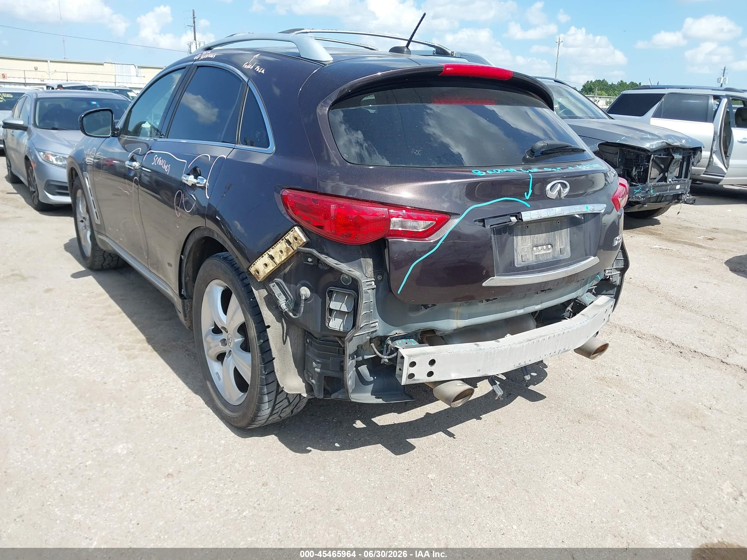 2011 Infiniti Fx35   Purple vin: JN8AS1MU2BM110226
