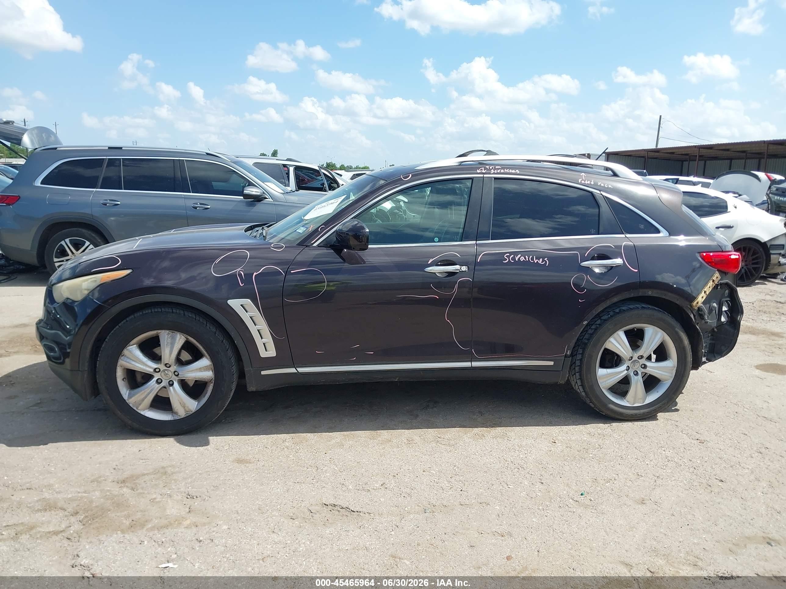 2011 Infiniti Fx35   Purple vin: JN8AS1MU2BM110226