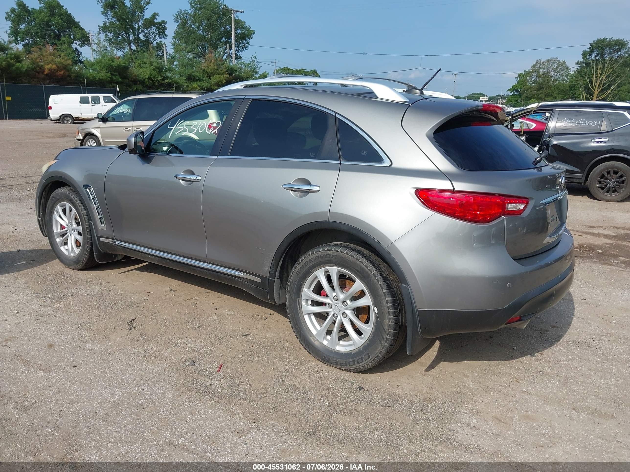 2011 Infiniti Fx35   Gray vin: JN8AS1MU2BM710695