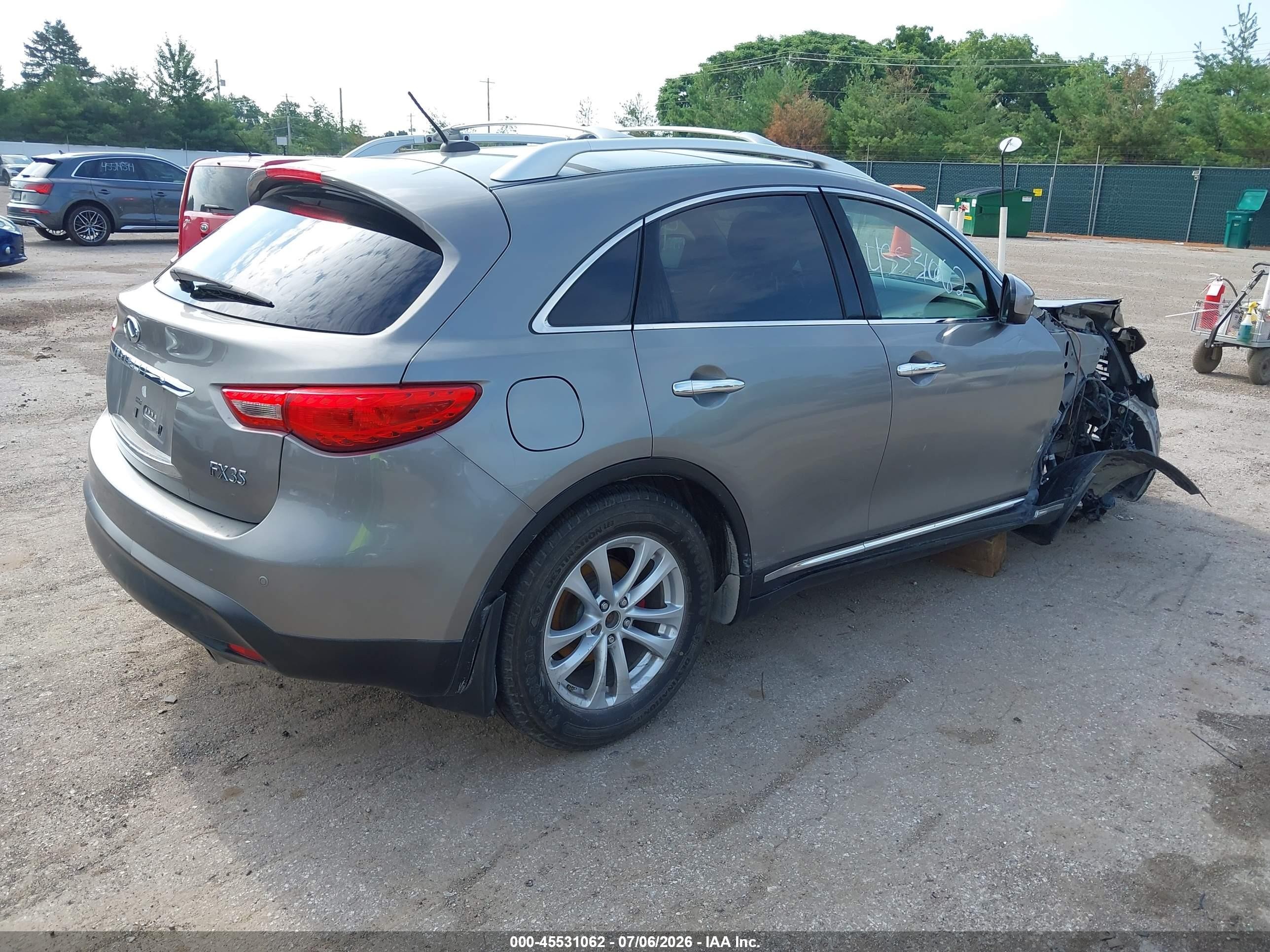 2011 Infiniti Fx35   Gray vin: JN8AS1MU2BM710695