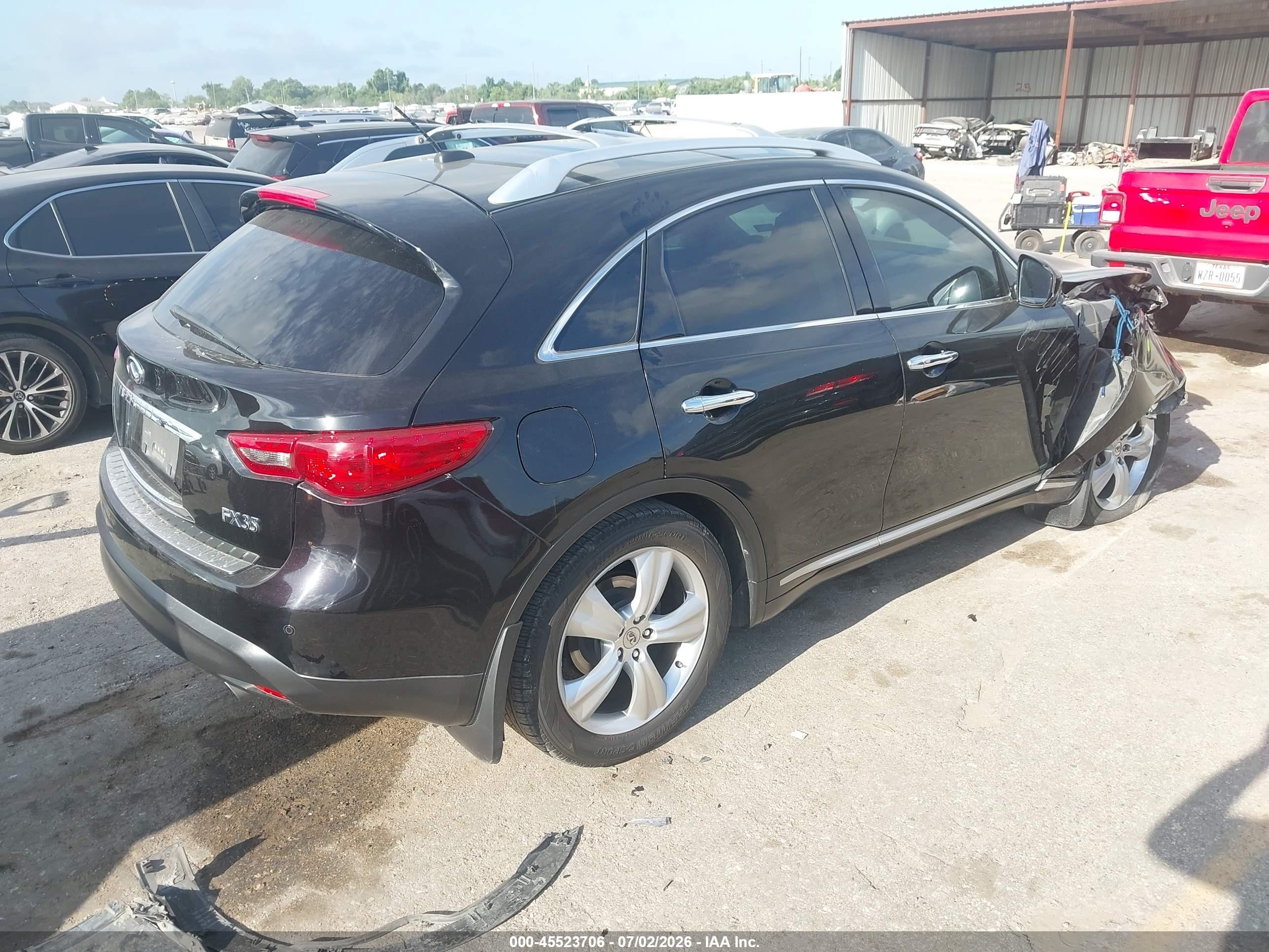 2010 Infiniti Fx35   Black vin: JN8AS1MU7AM802674