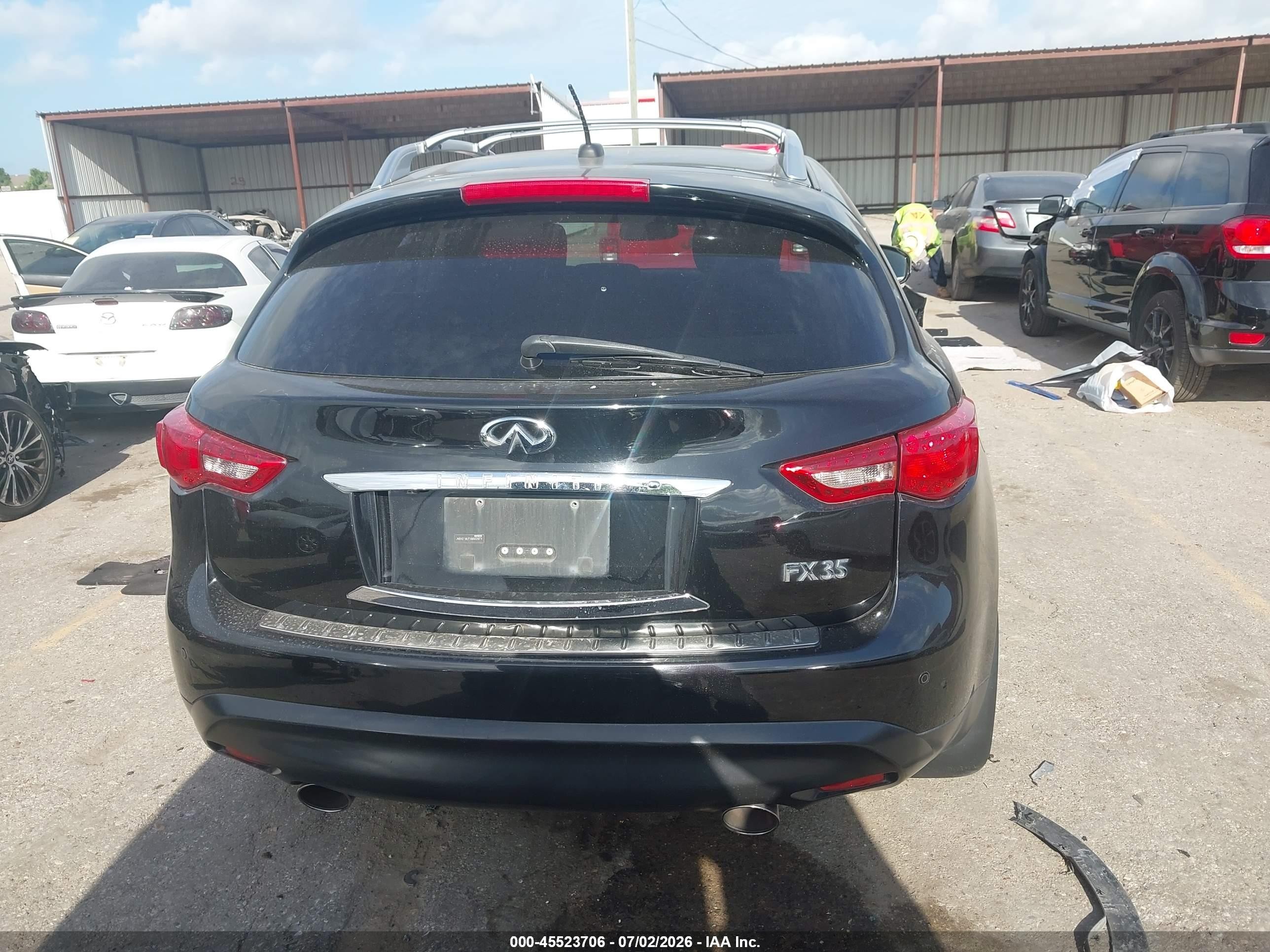 2010 Infiniti Fx35   Black vin: JN8AS1MU7AM802674