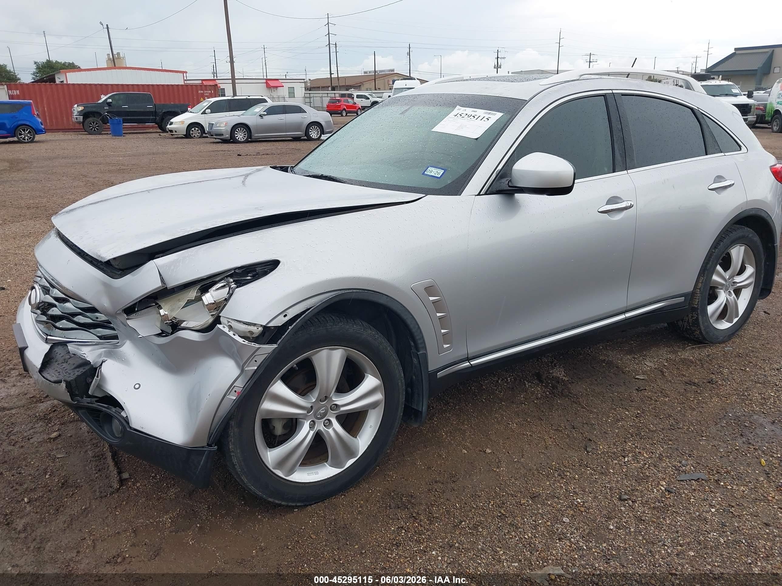 2010 Infiniti Fx35 Silver vin: JN8AS1MU8AM802893