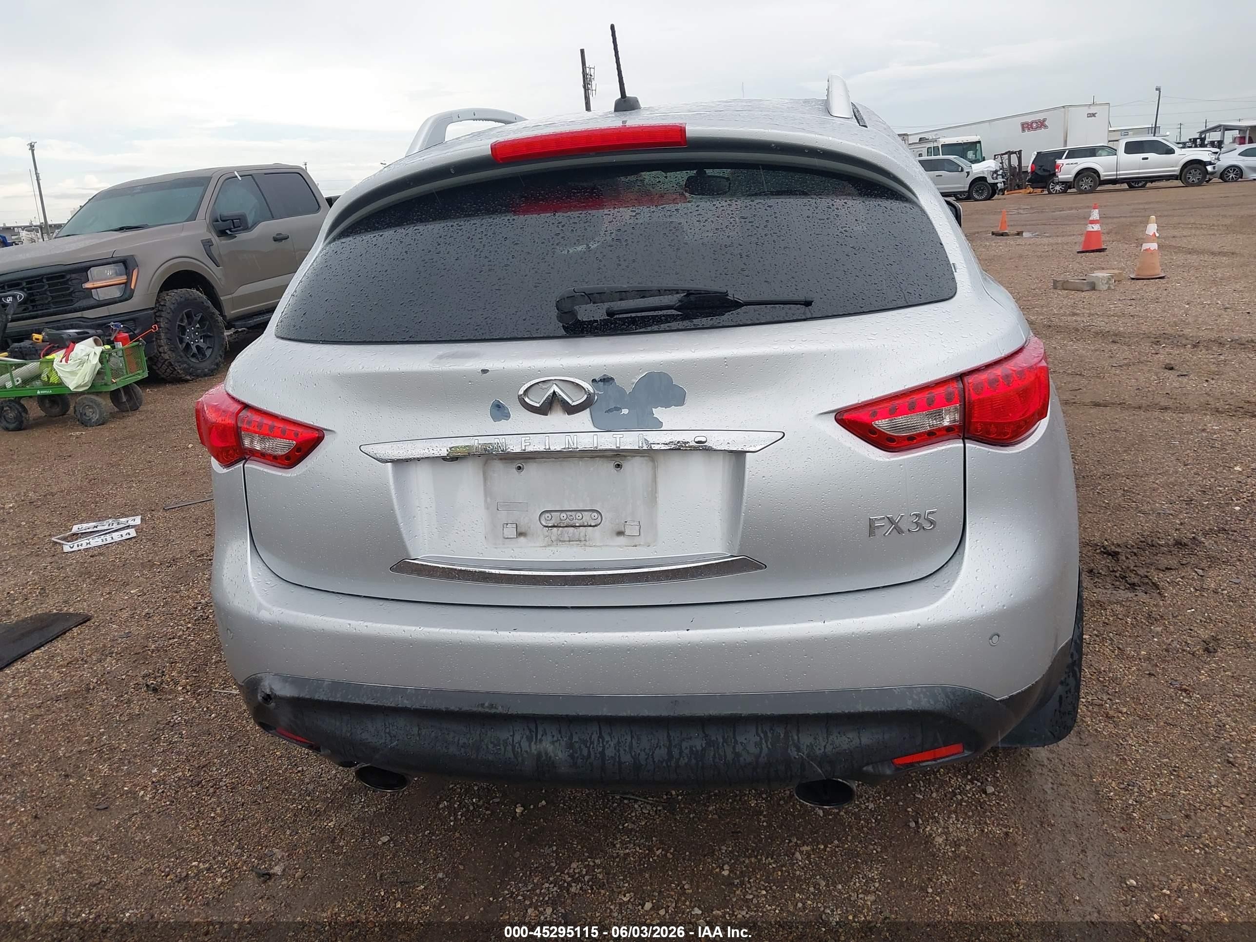 2010 Infiniti Fx35 Silver vin: JN8AS1MU8AM802893