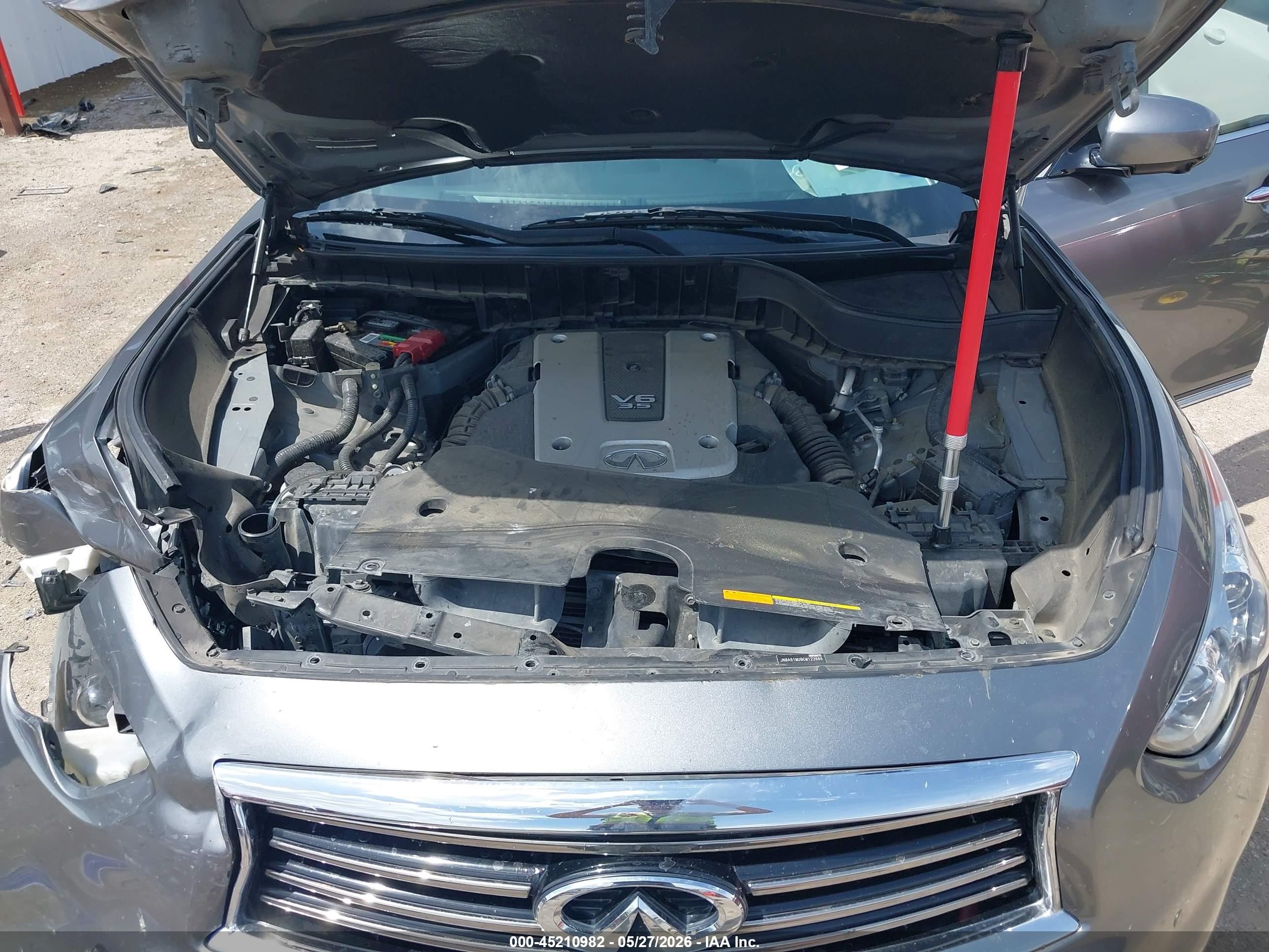 2012 Infiniti Fx35   Gray vin: JN8AS1MU9CM122665