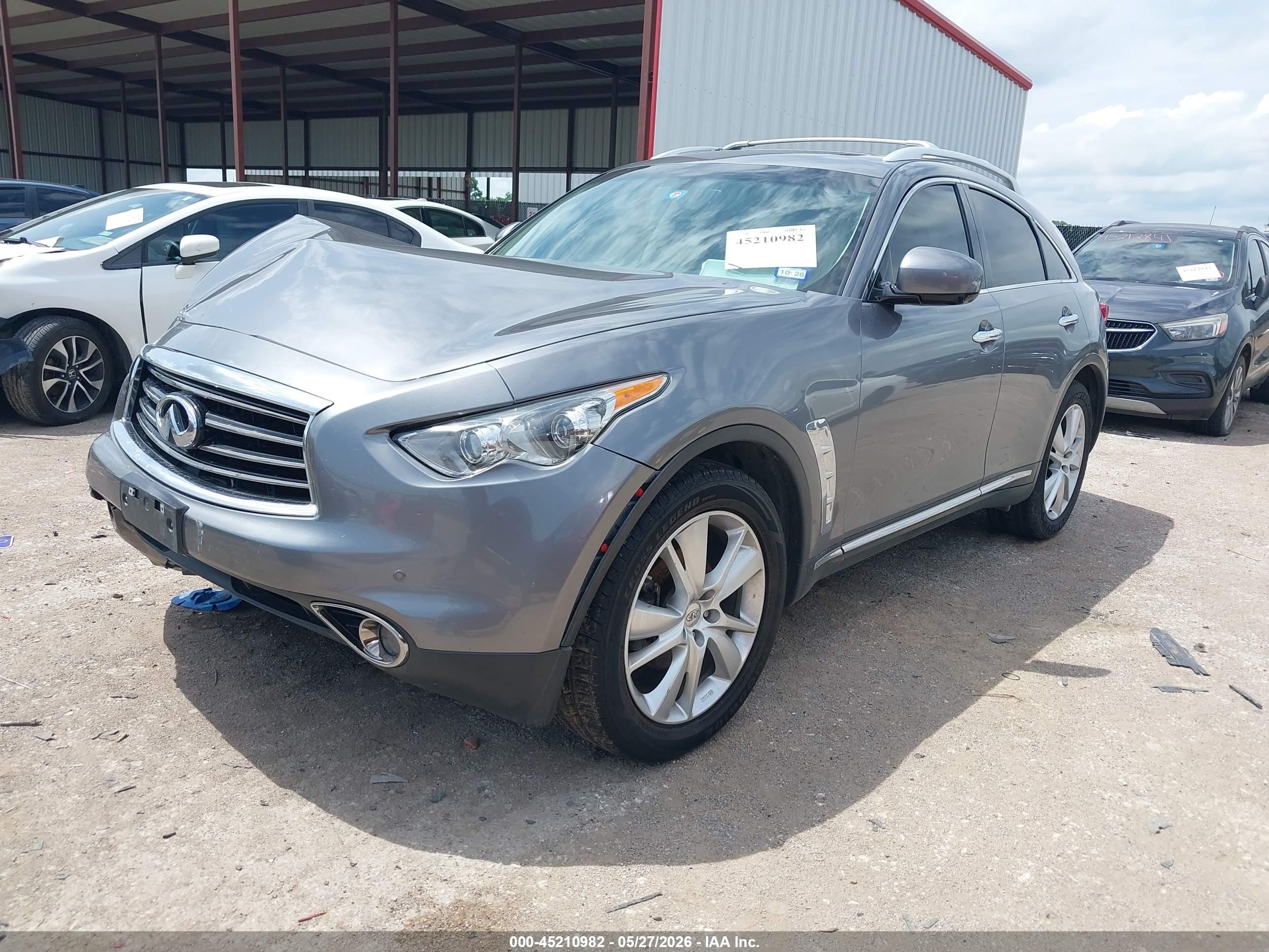 2012 Infiniti Fx35   Gray vin: JN8AS1MU9CM122665