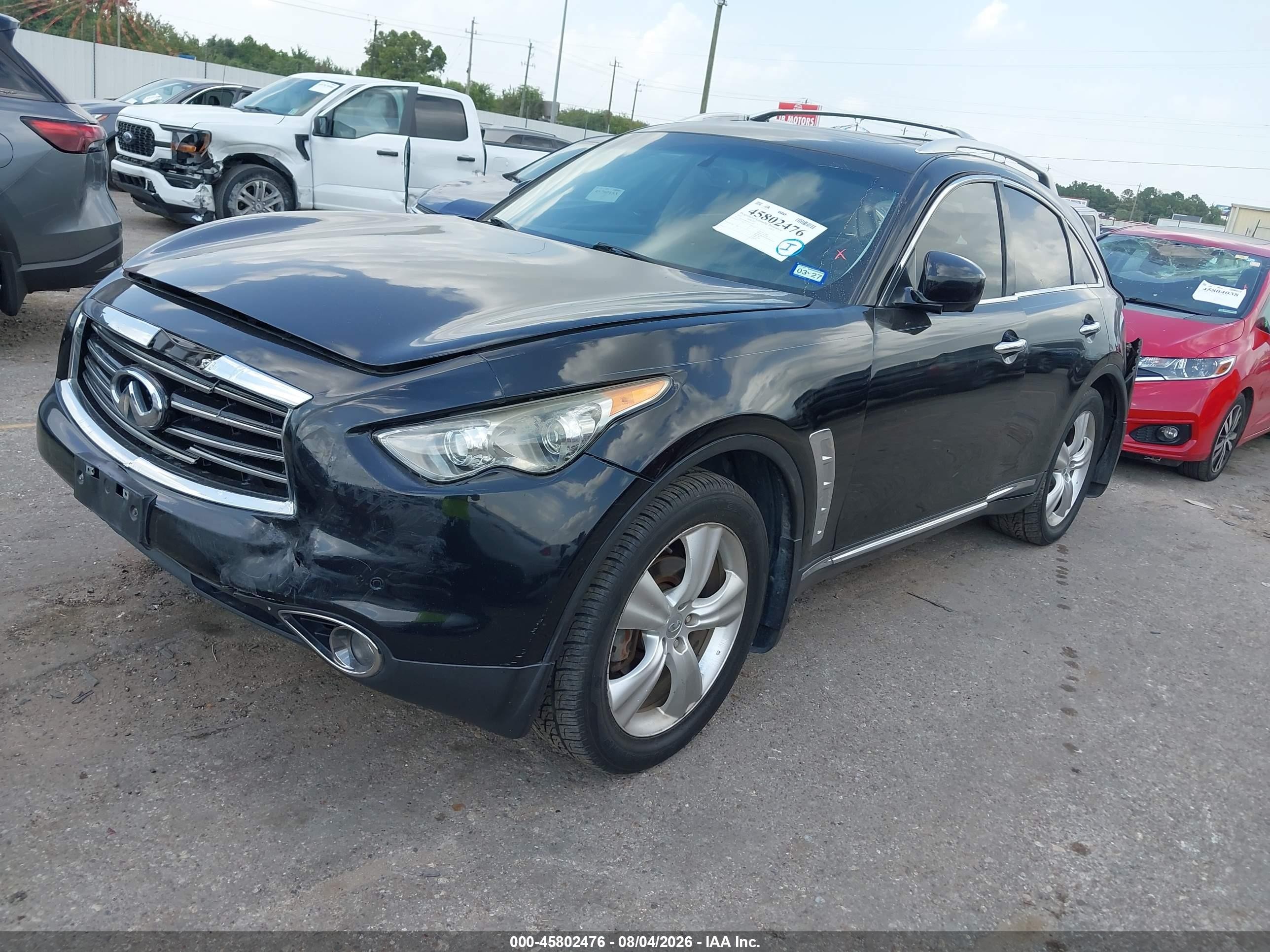 2012 Infiniti Fx35   Black vin: JN8AS1MW0CM152347