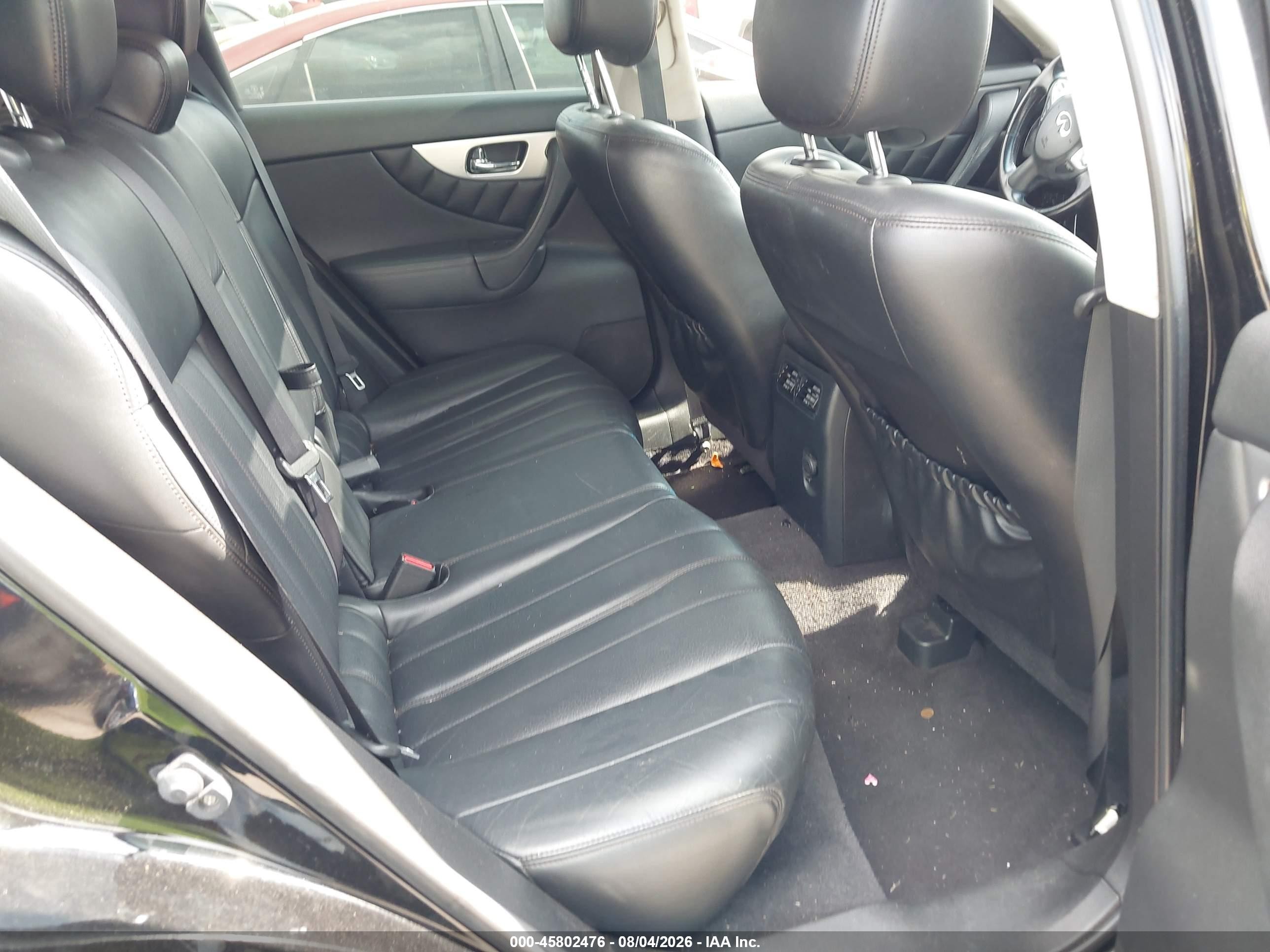 2012 Infiniti Fx35   Black vin: JN8AS1MW0CM152347