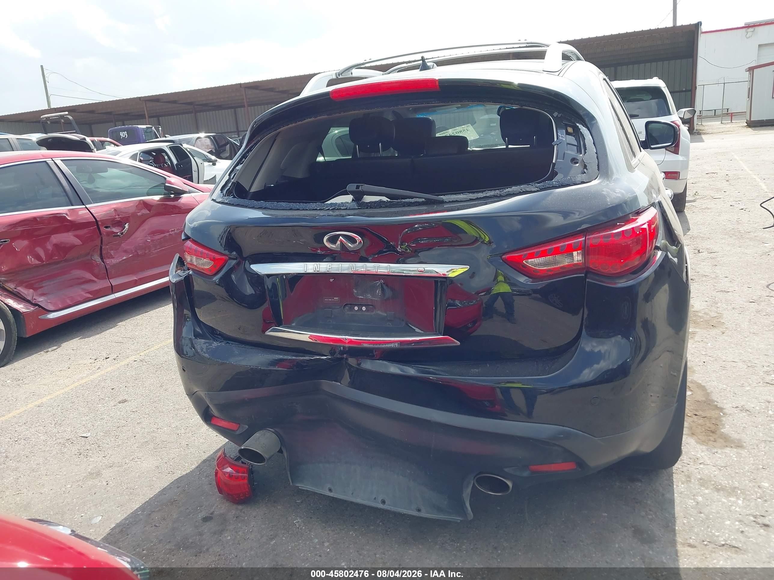 2012 Infiniti Fx35   Black vin: JN8AS1MW0CM152347