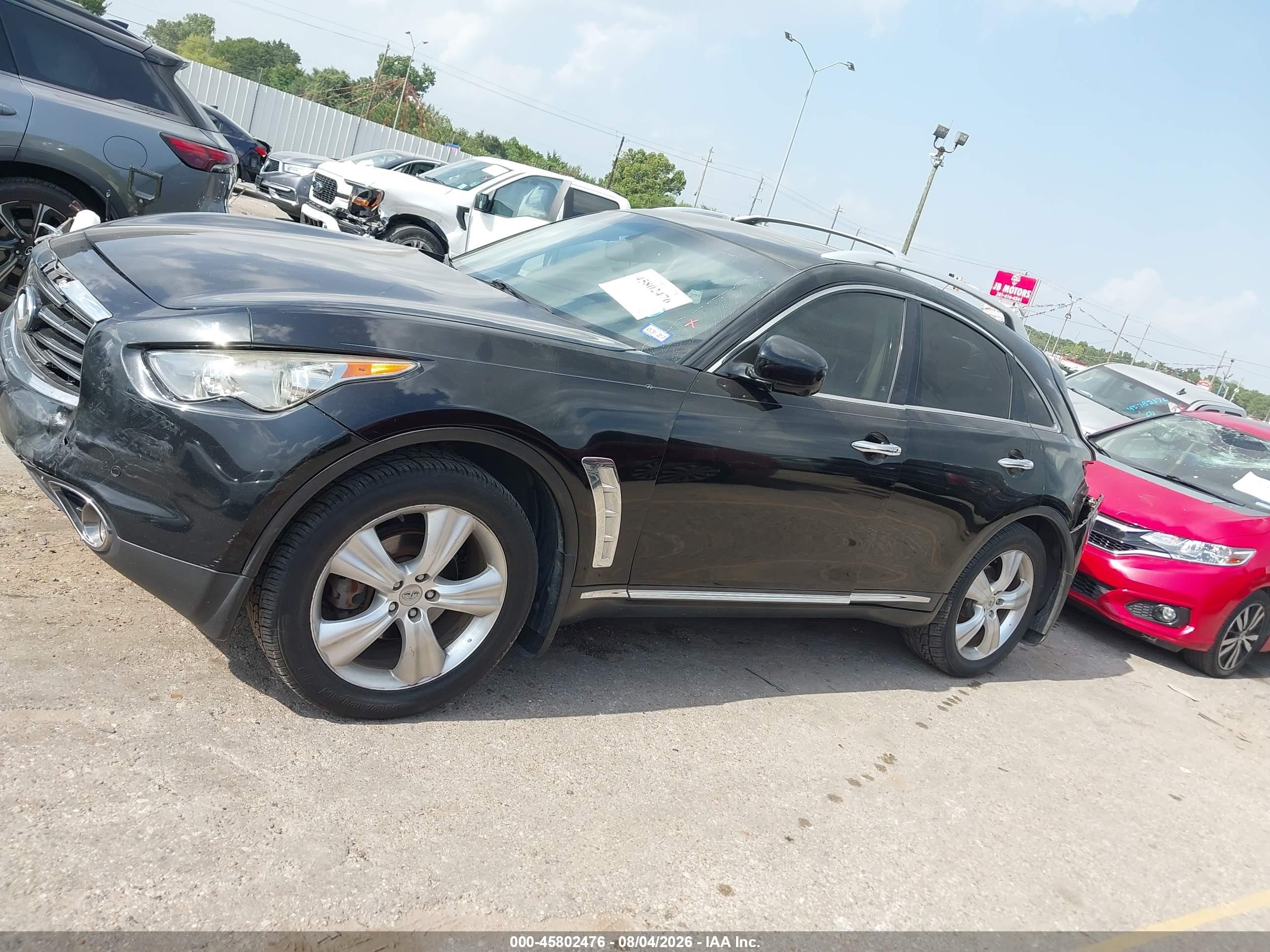 2012 Infiniti Fx35   Black vin: JN8AS1MW0CM152347