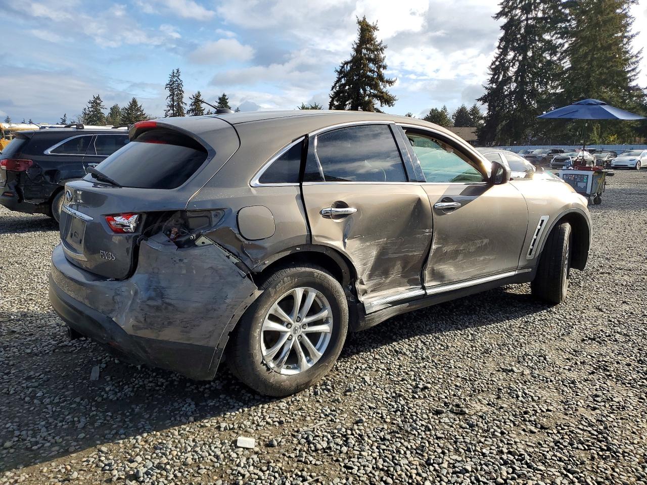 2011 Infiniti Fx35 Base Gray vin: JN8AS1MW2BM731659