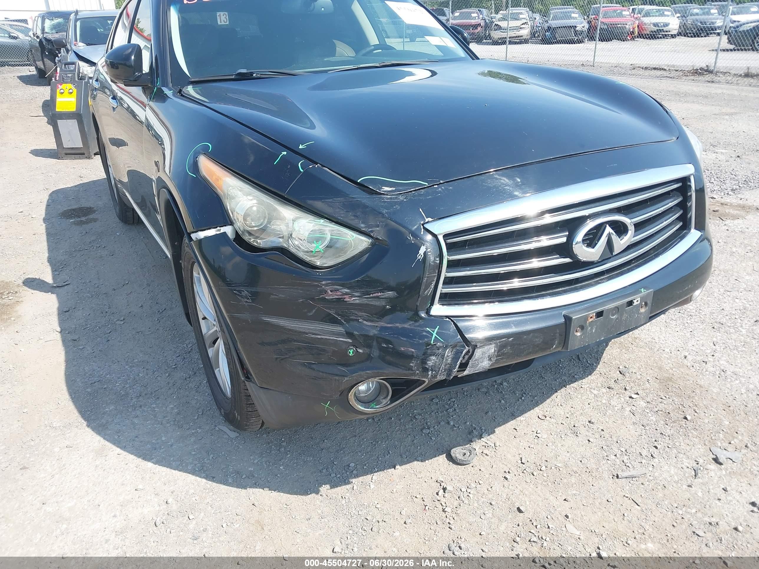 2012 Infiniti Fx35   Black vin: JN8AS1MW2CM151314