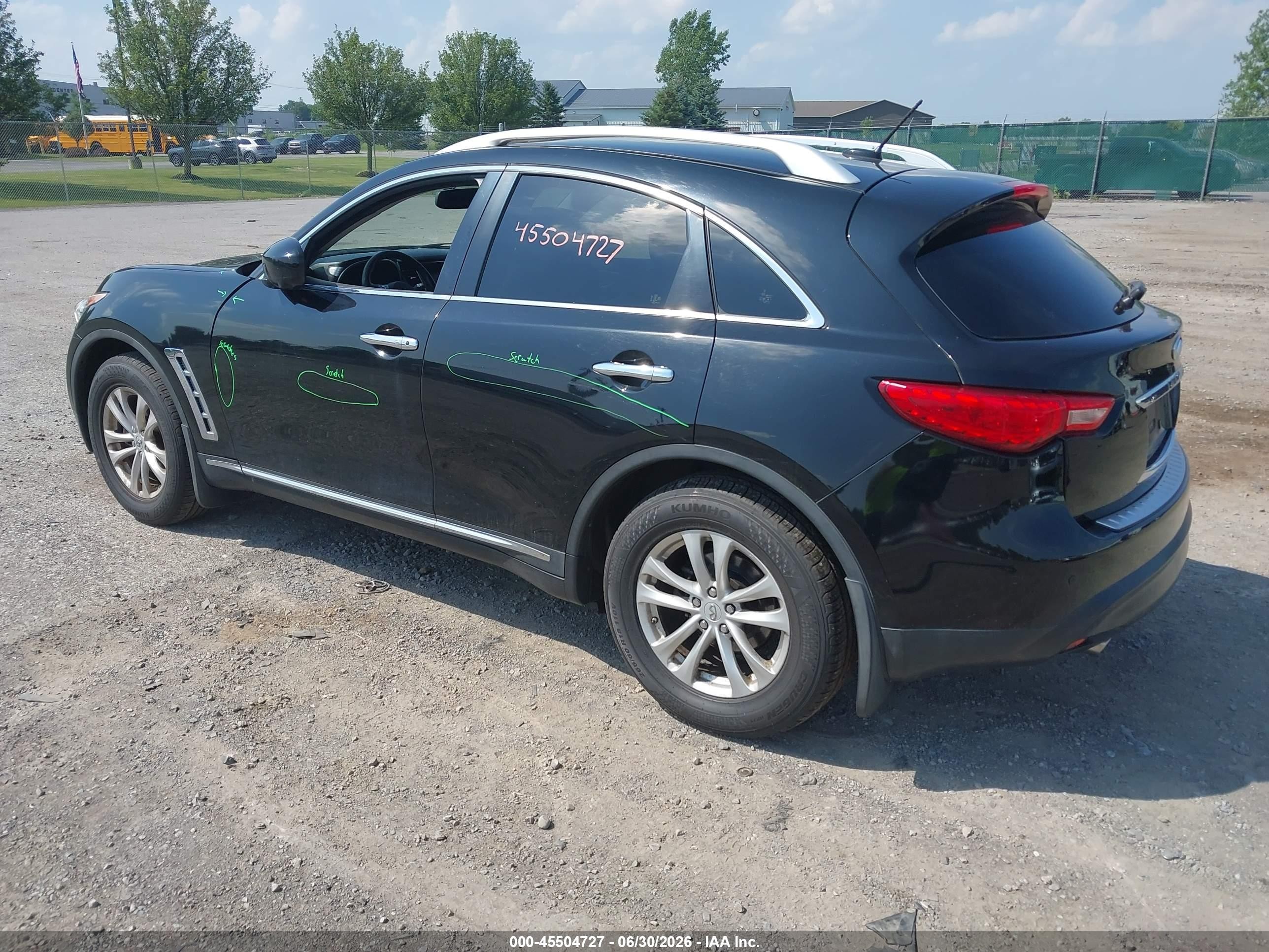 2012 Infiniti Fx35   Black vin: JN8AS1MW2CM151314