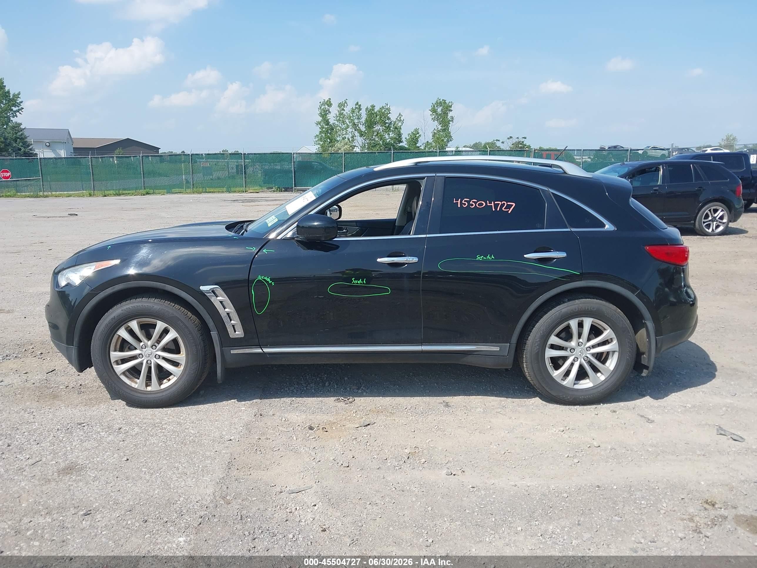 2012 Infiniti Fx35   Black vin: JN8AS1MW2CM151314