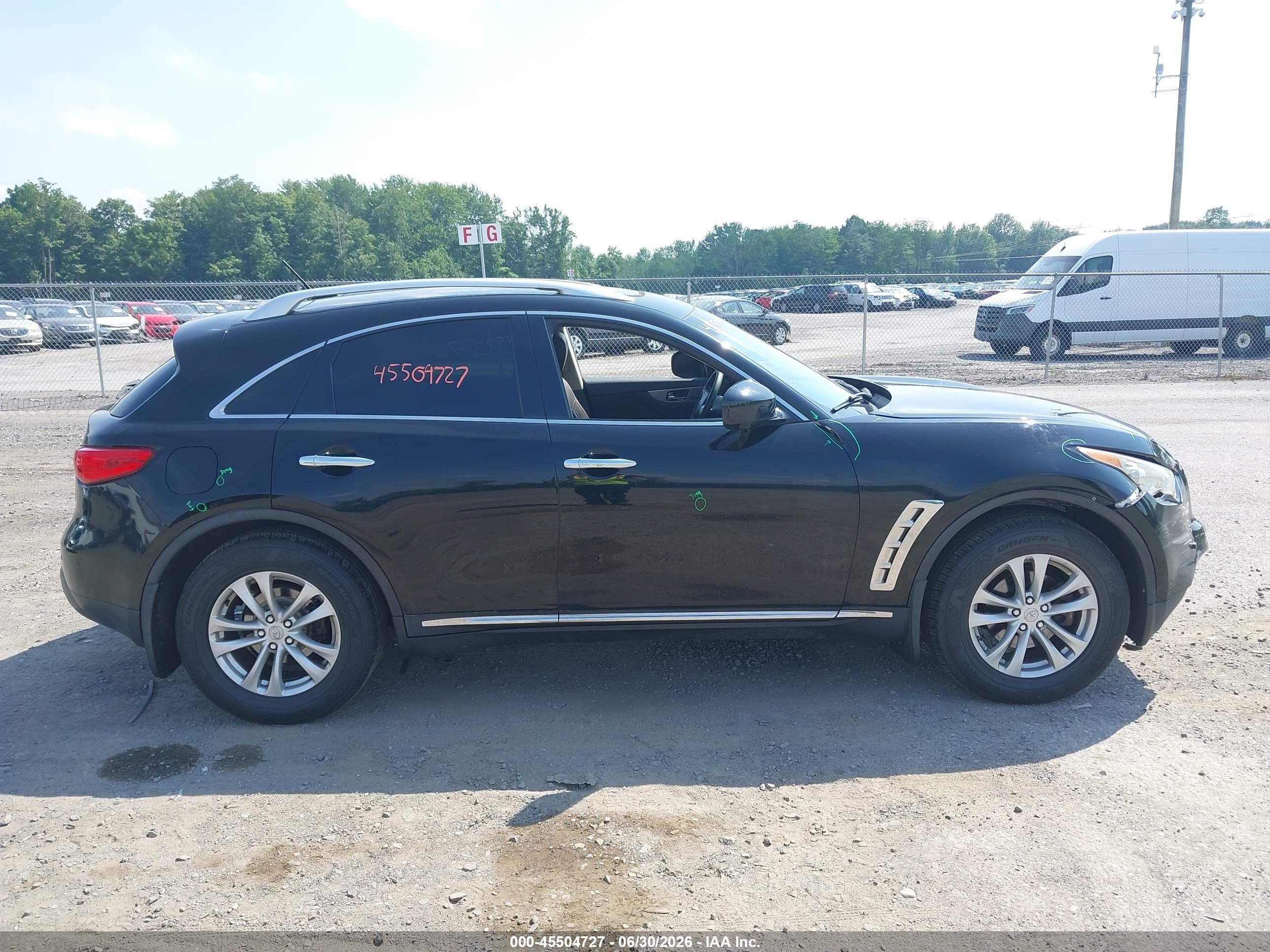 2012 Infiniti Fx35   Black vin: JN8AS1MW2CM151314
