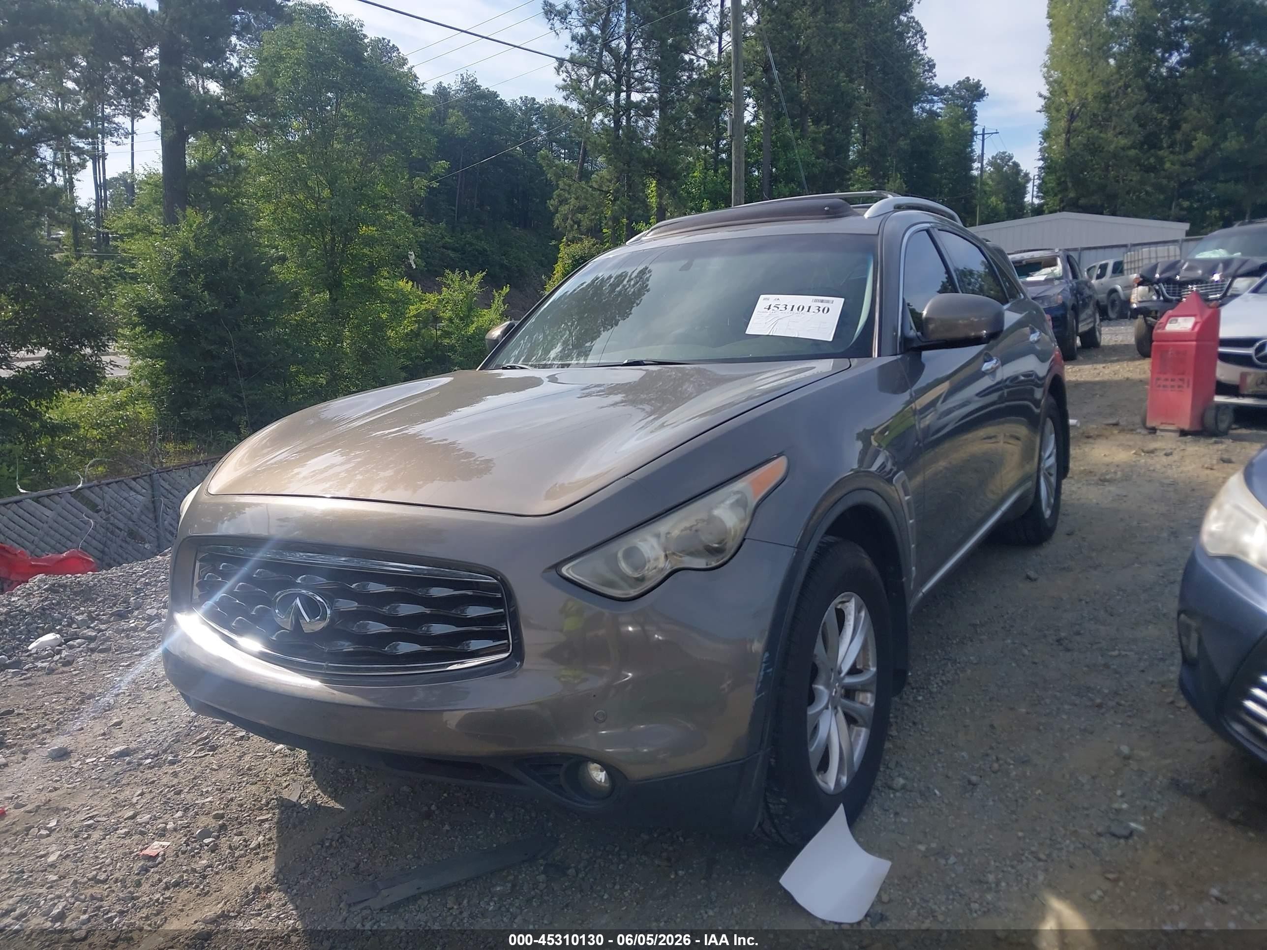 2010 Infiniti Fx35   Gray vin: JN8AS1MW3AM850920