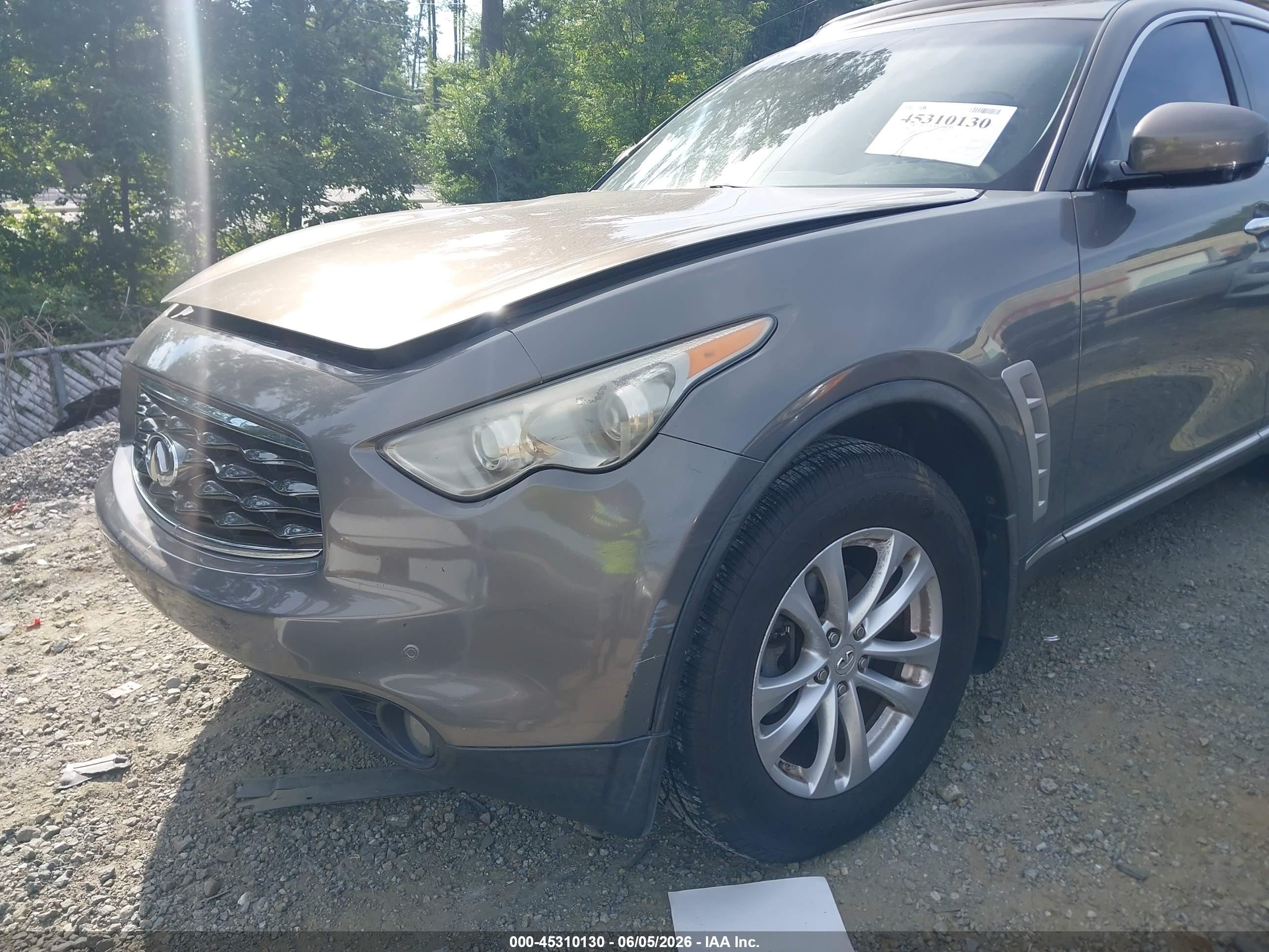 2010 Infiniti Fx35   Gray vin: JN8AS1MW3AM850920