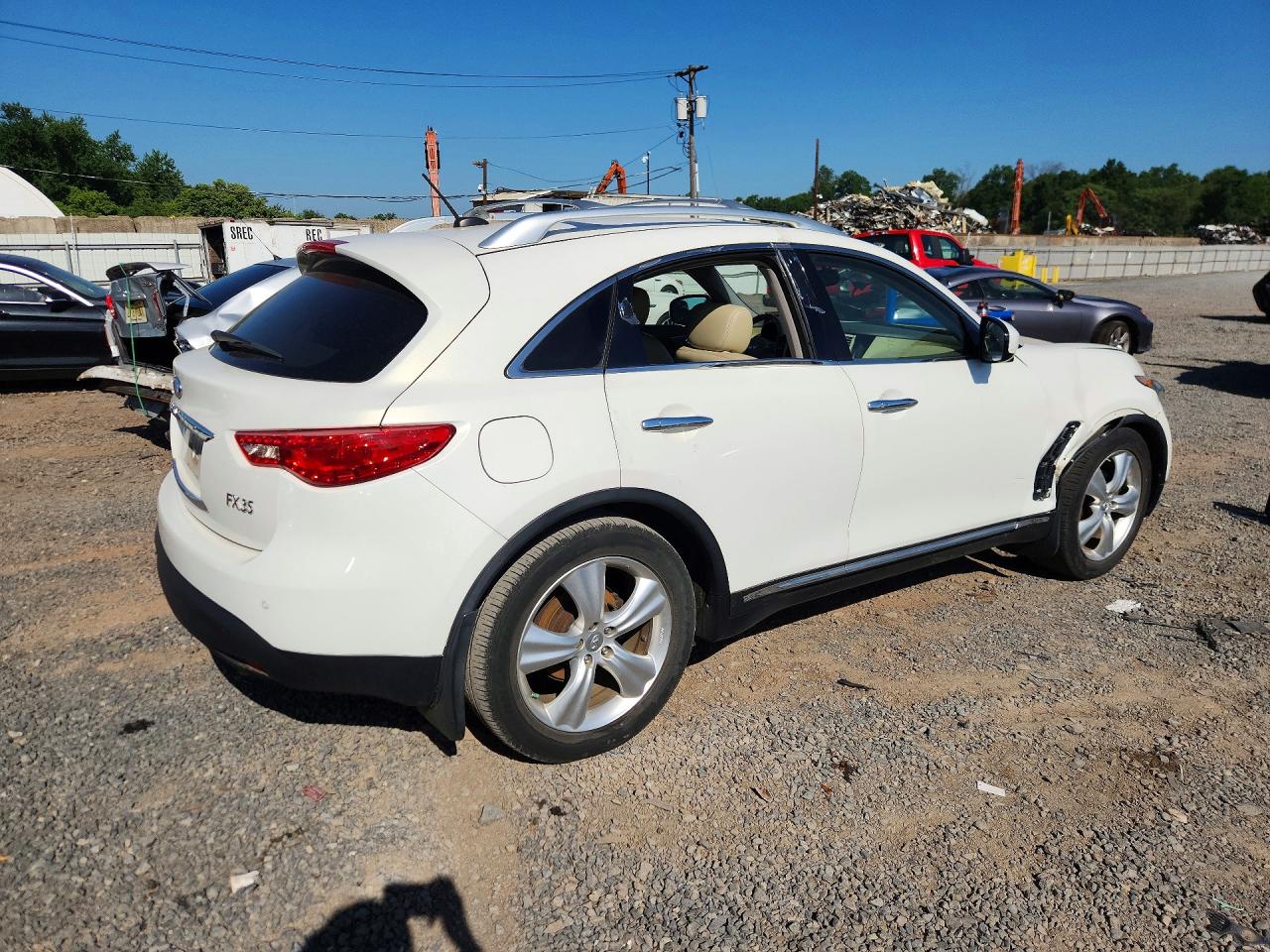 2011 Infiniti Fx35 Base White vin: JN8AS1MW3BM733517