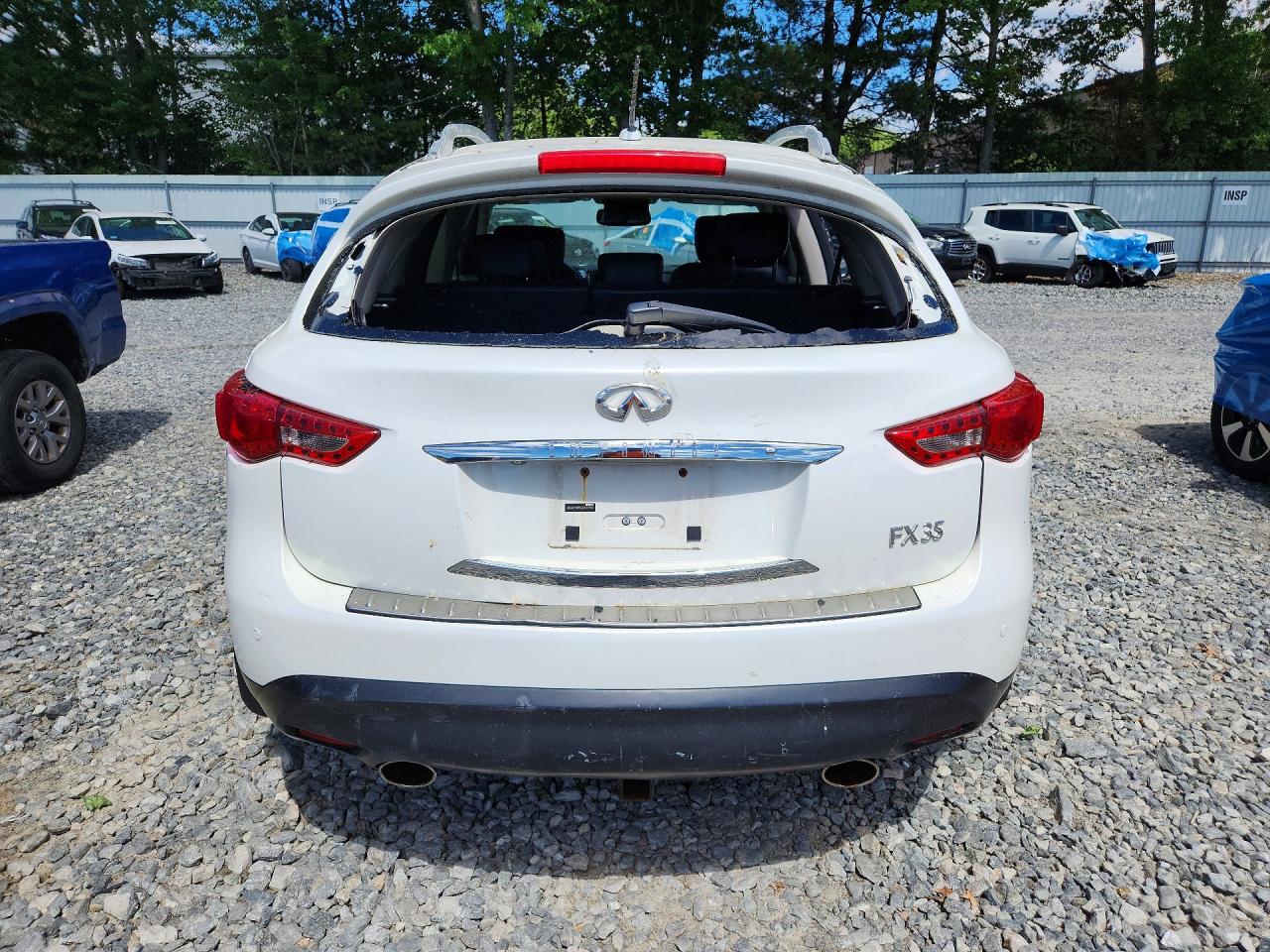 2012 Infiniti Fx35 Base White vin: JN8AS1MW3CM153590