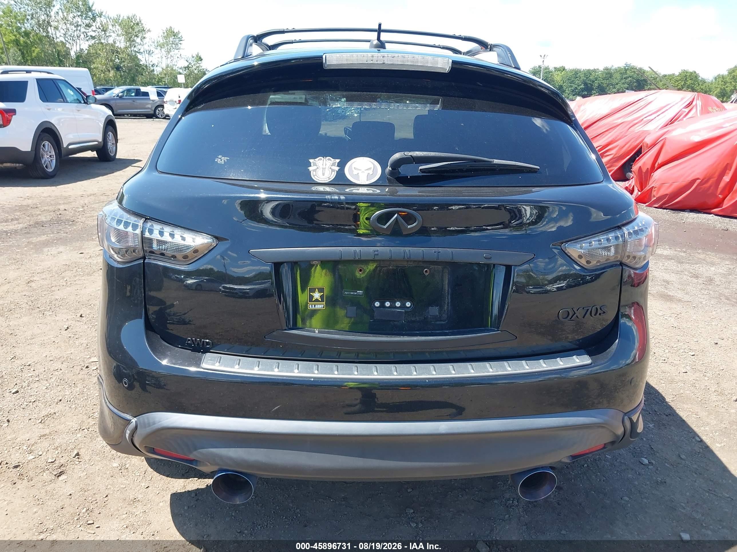 2011 Infiniti Fx35   Black vin: JN8AS1MW5BM731607