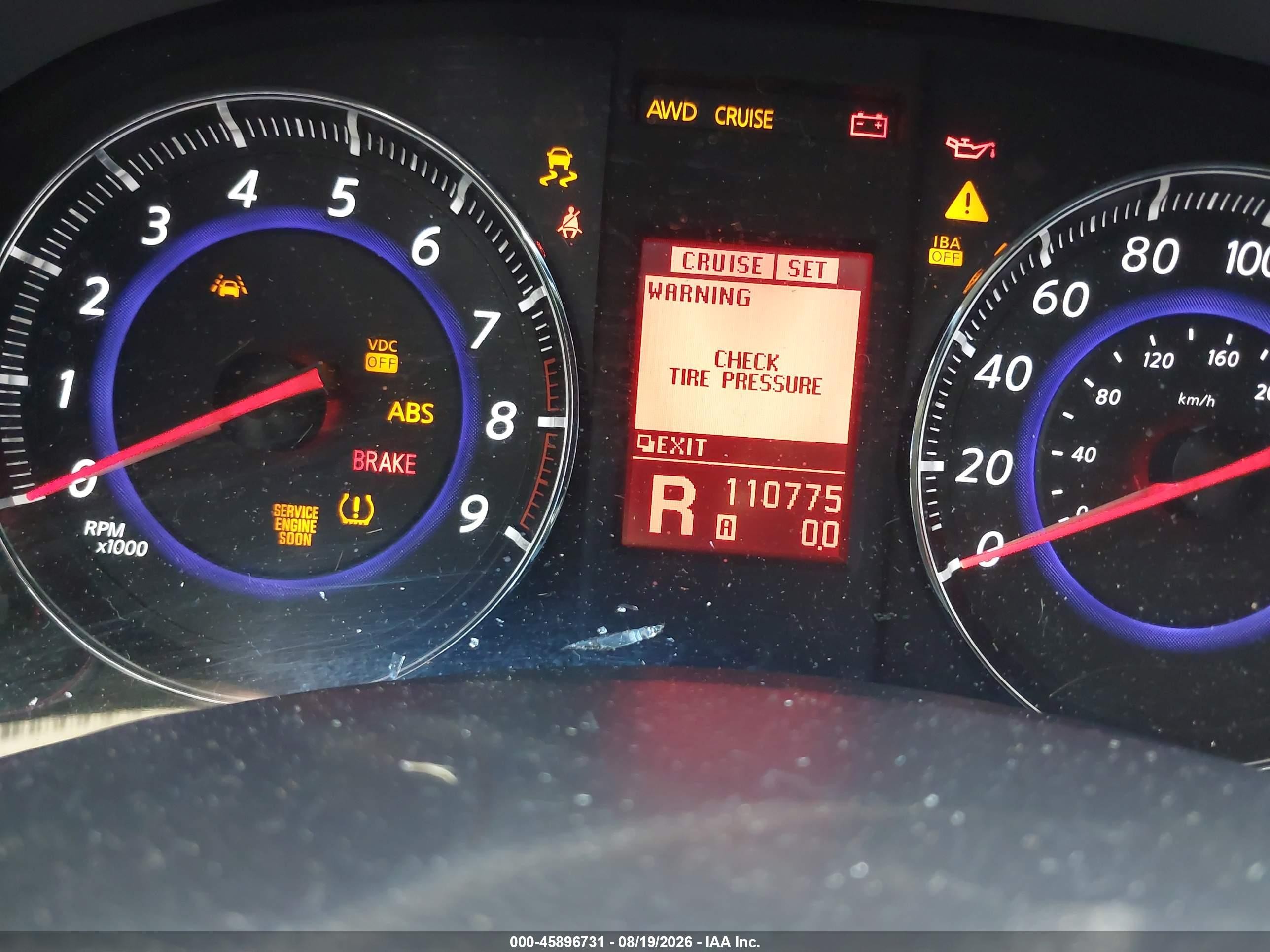 2011 Infiniti Fx35   Black vin: JN8AS1MW5BM731607