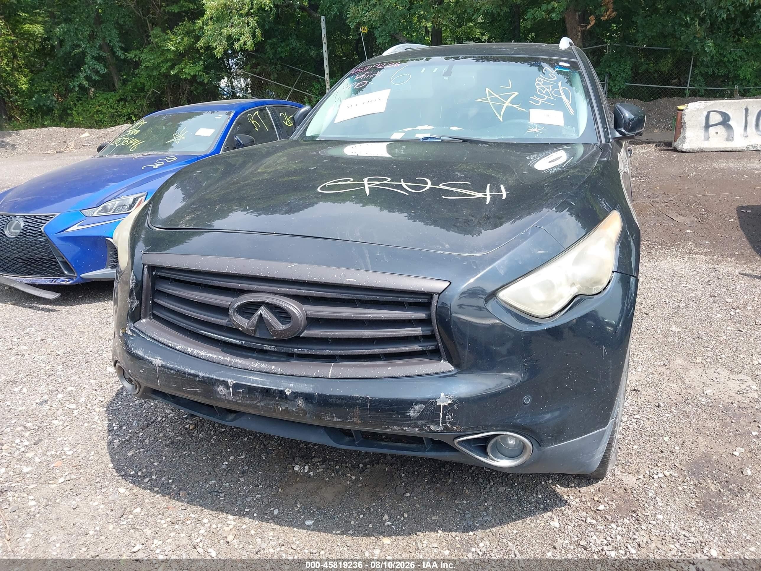 2012 Infiniti Fx35 Black vin: JN8AS1MW5CM152408