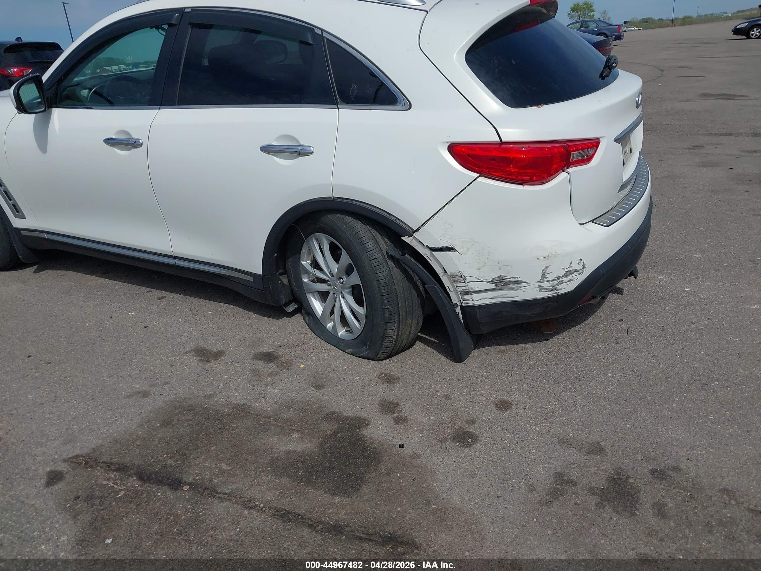 2012 Infiniti Fx35   White vin: JN8AS1MW5CM154854