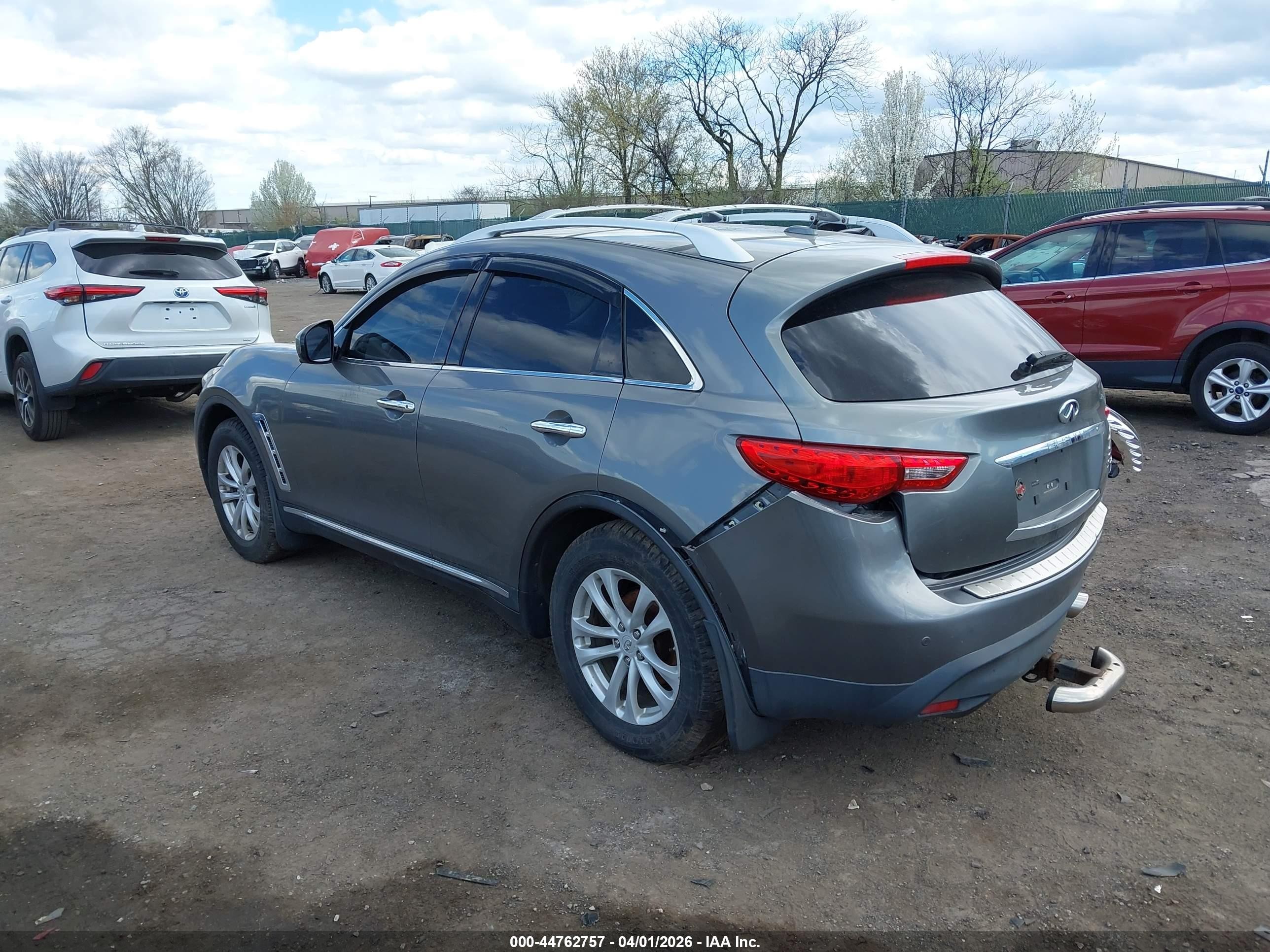 2012 Infiniti Fx35 Gray vin: JN8AS1MW5CM155874