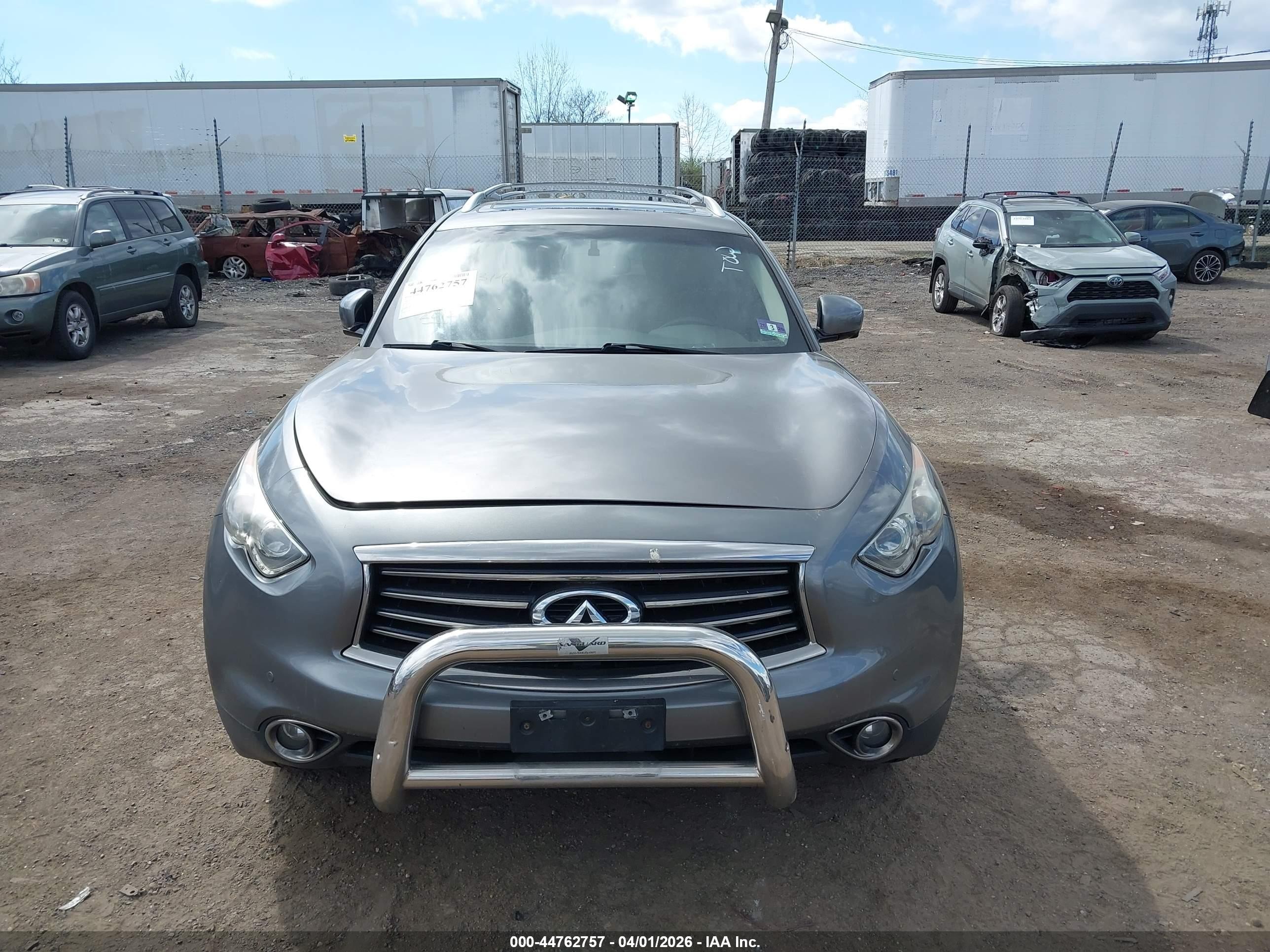 2012 Infiniti Fx35 Gray vin: JN8AS1MW5CM155874