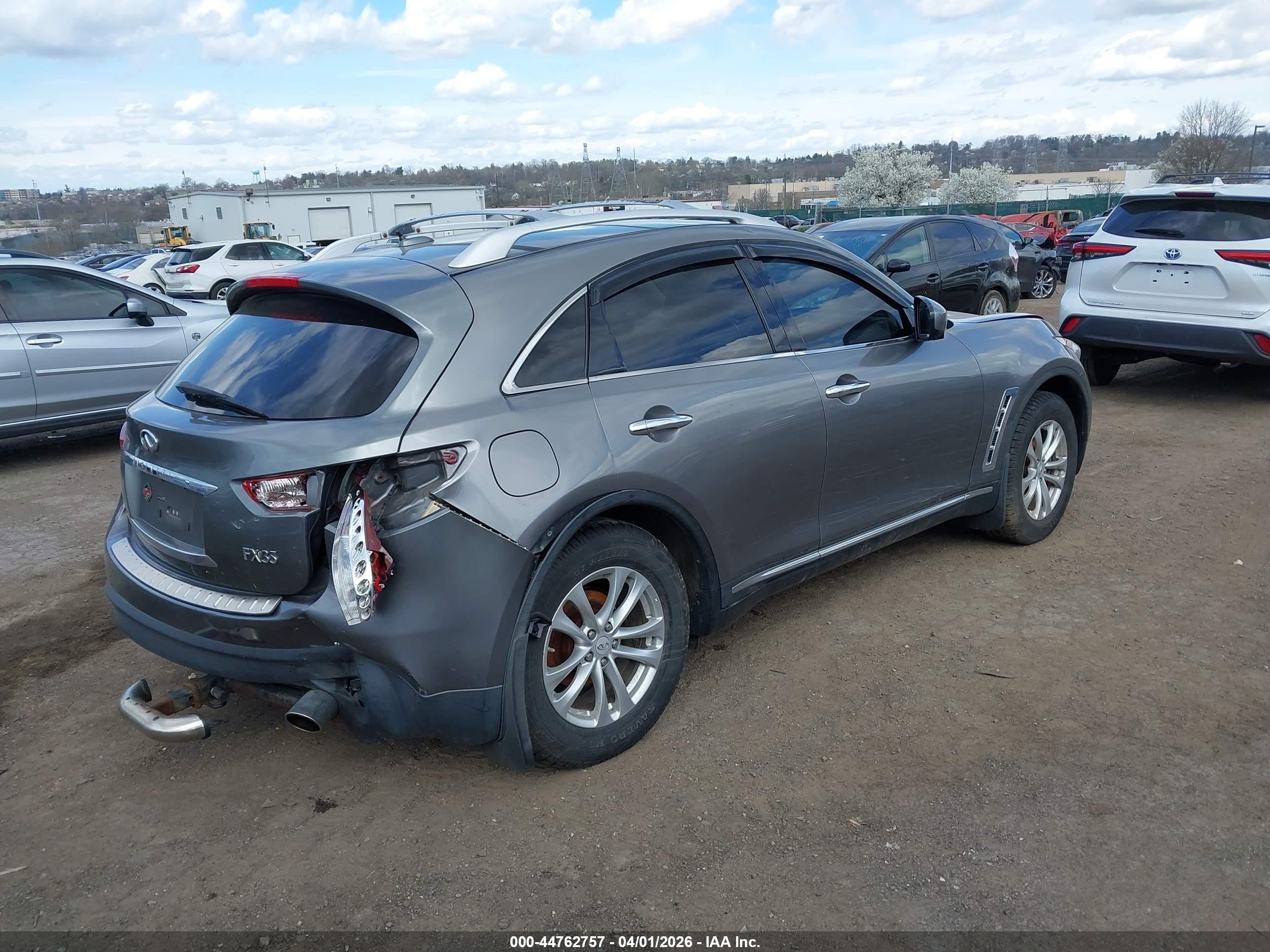 2012 Infiniti Fx35 Gray vin: JN8AS1MW5CM155874