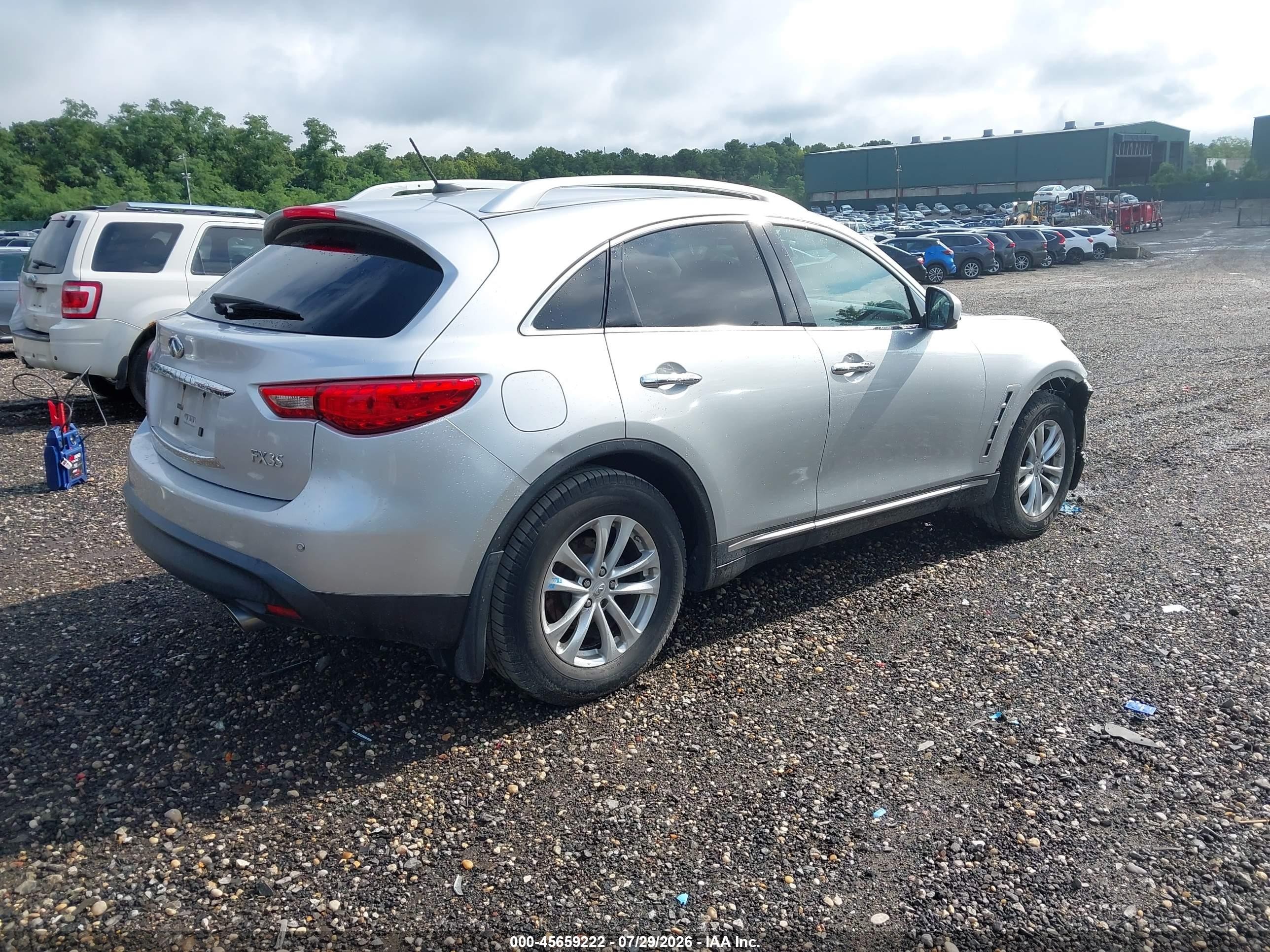 2010 Infiniti Fx35   Silver vin: JN8AS1MW6AM854637