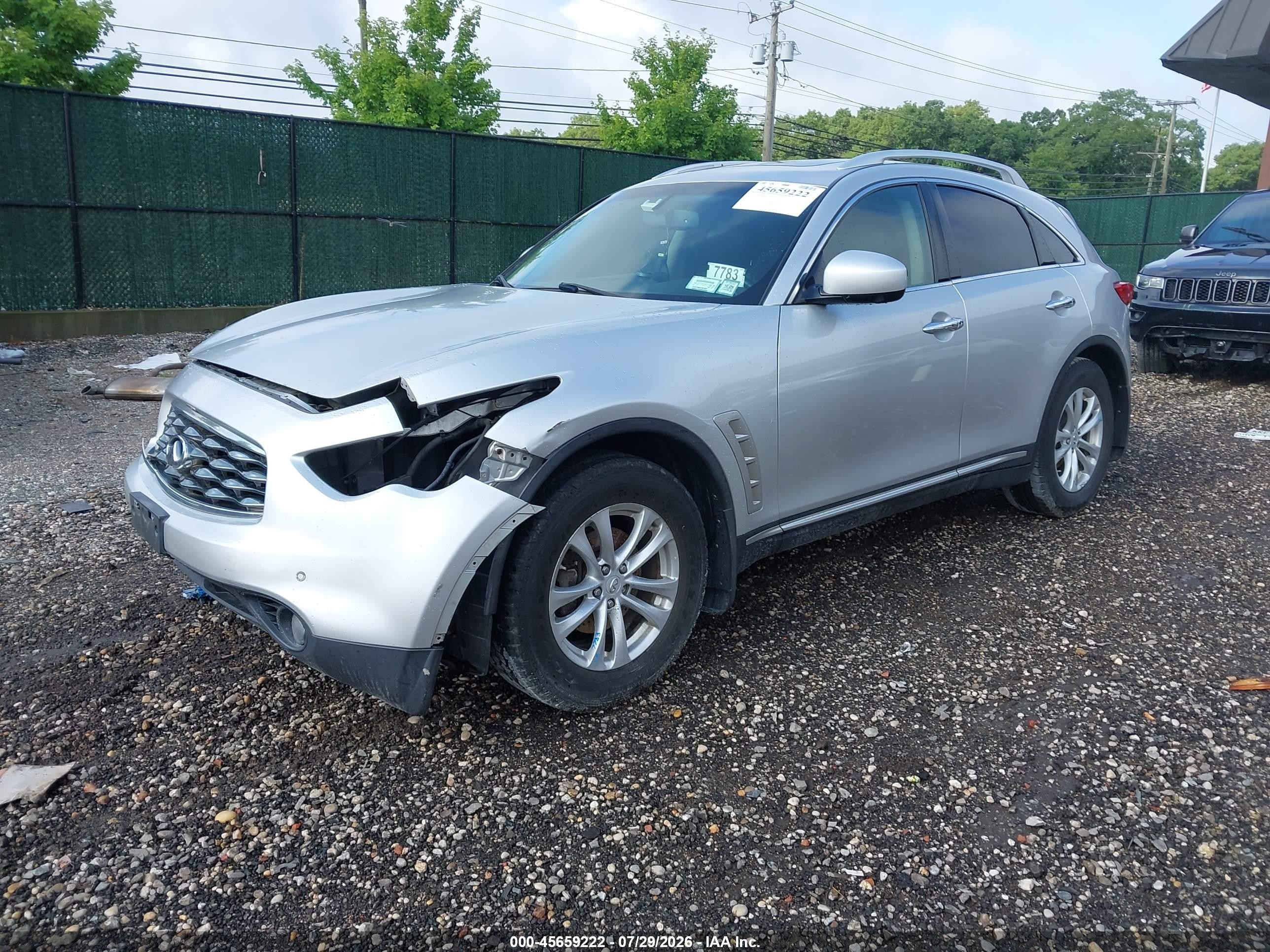 2010 Infiniti Fx35   Silver vin: JN8AS1MW6AM854637