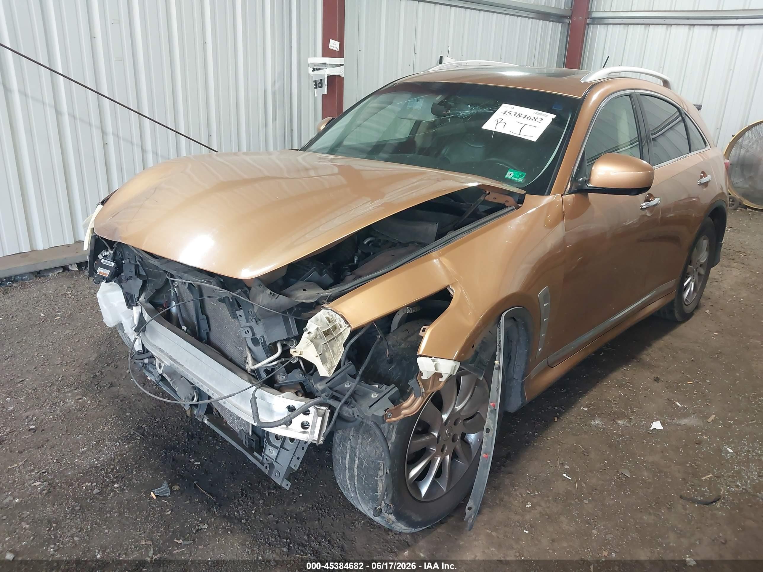 2010 Infiniti Fx35 Orange vin: JN8AS1MW6AM856369