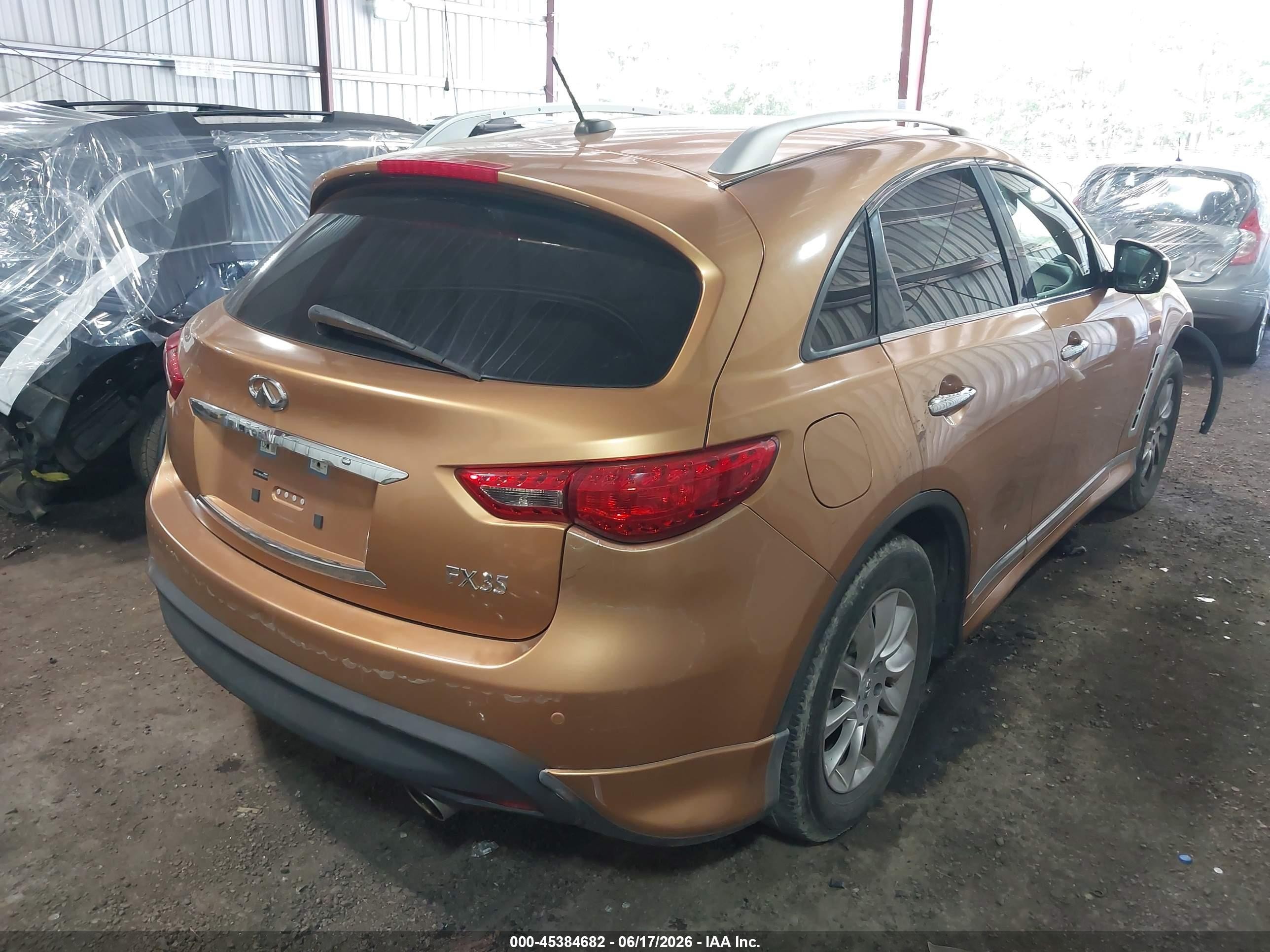 2010 Infiniti Fx35 Orange vin: JN8AS1MW6AM856369