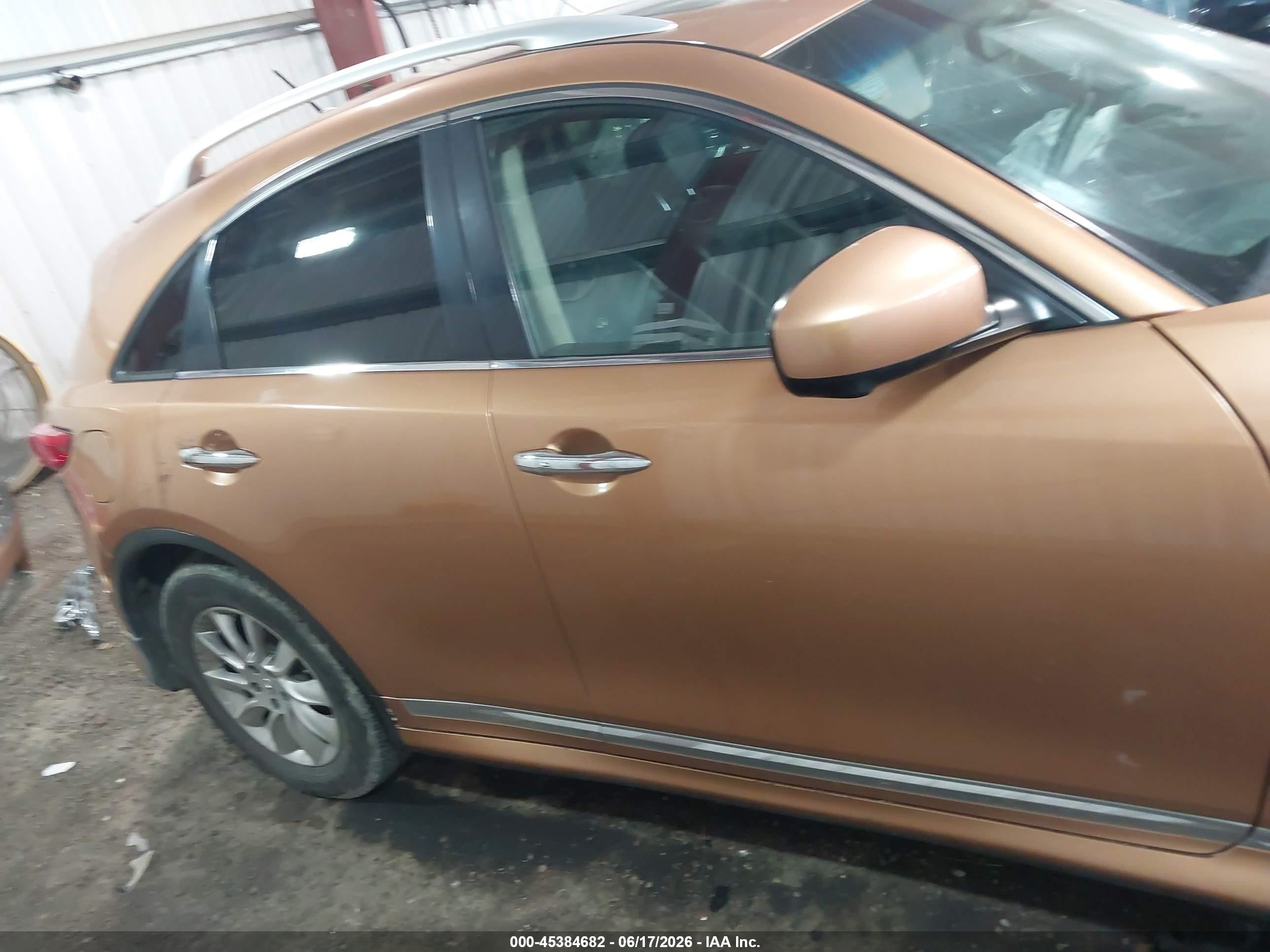 2010 Infiniti Fx35 Orange vin: JN8AS1MW6AM856369