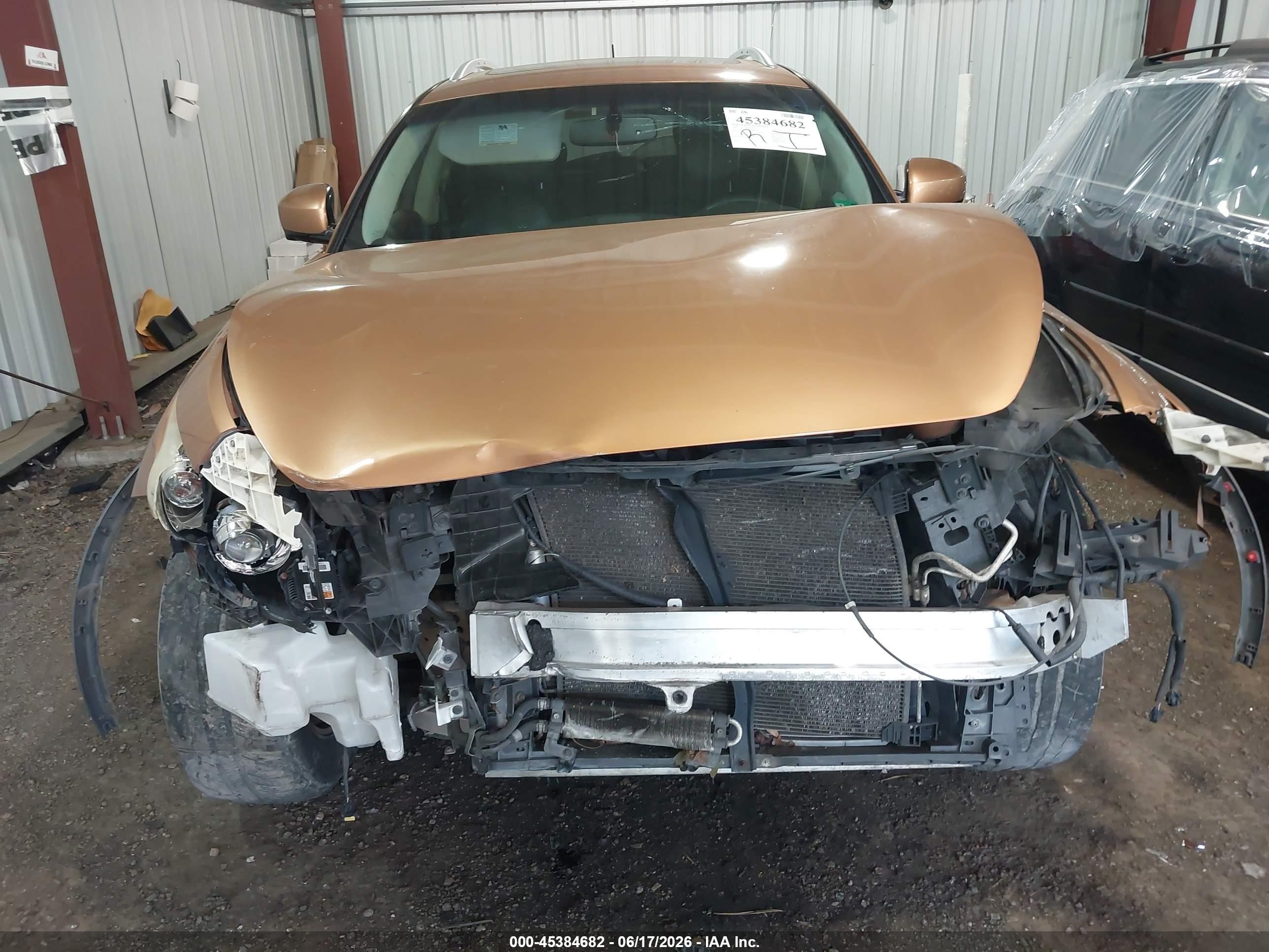 2010 Infiniti Fx35 Orange vin: JN8AS1MW6AM856369