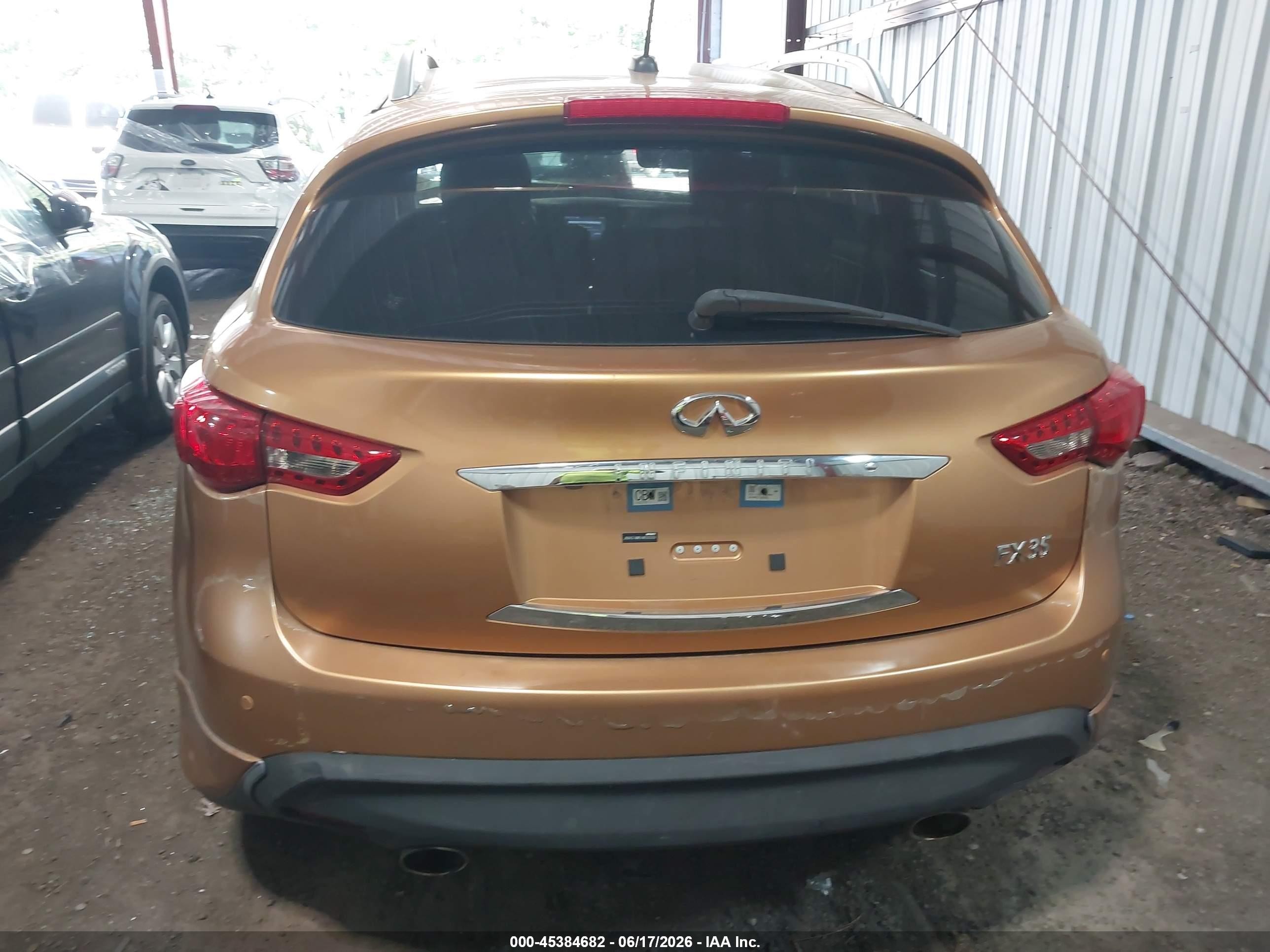 2010 Infiniti Fx35 Orange vin: JN8AS1MW6AM856369