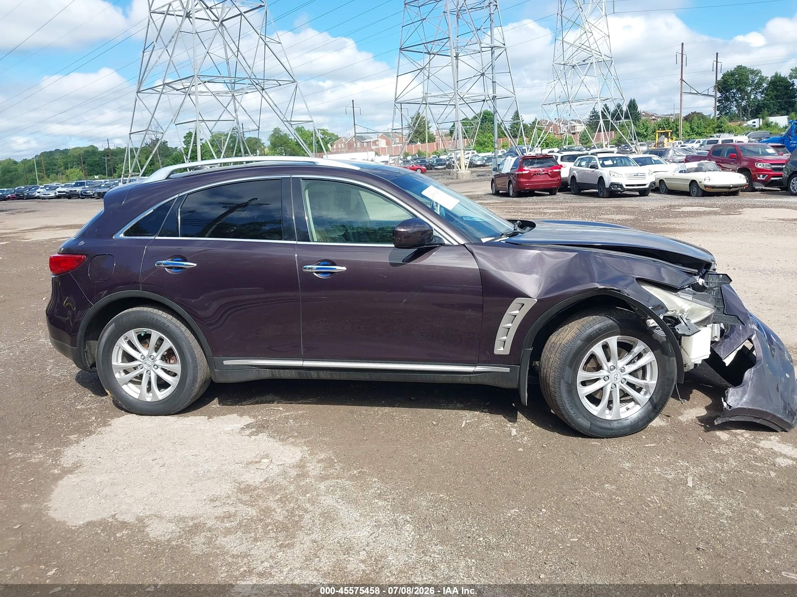 2010 Infiniti Fx35   Purple vin: JN8AS1MW7AM856218