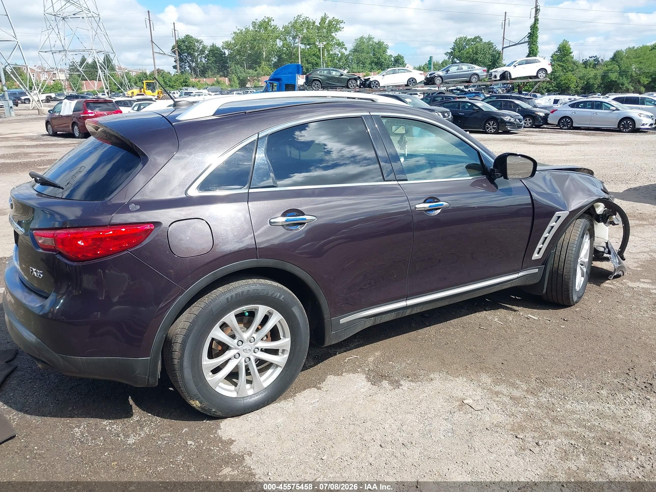 2010 Infiniti Fx35   Purple vin: JN8AS1MW7AM856218