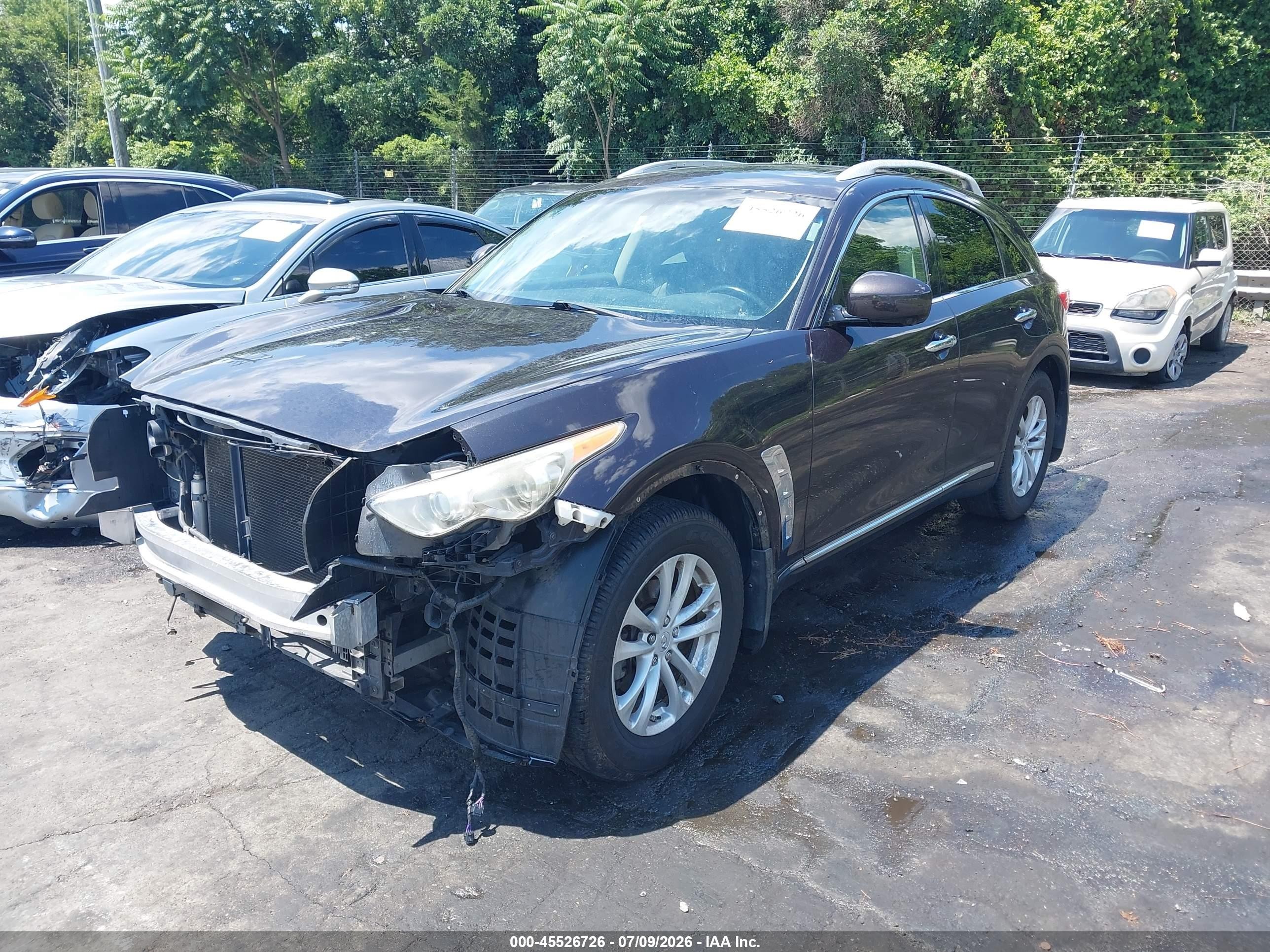 2012 Infiniti Fx35   Burgundy vin: JN8AS1MW7CM151521