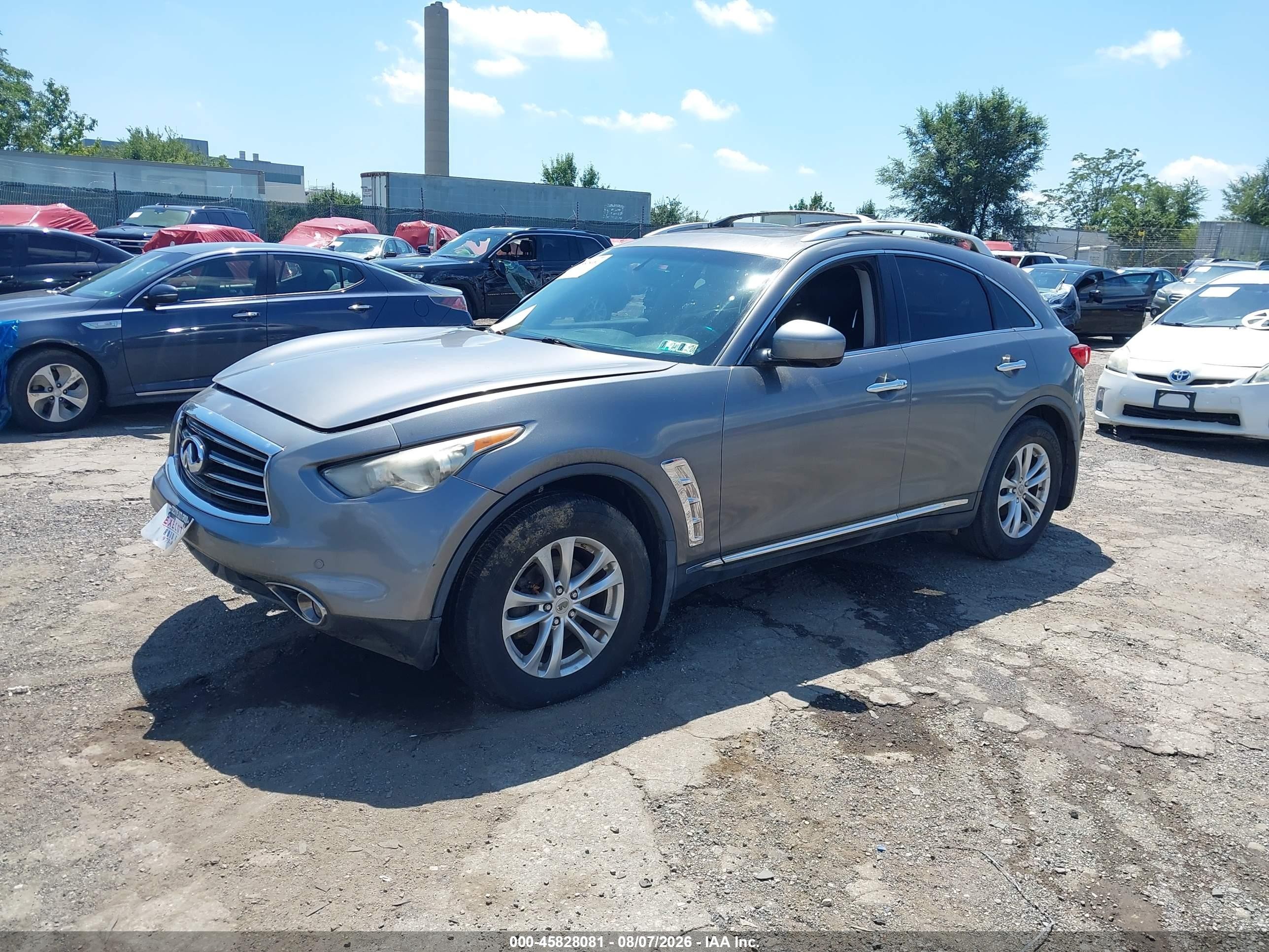 2012 Infiniti Fx35   Gray vin: JN8AS1MW7CM154676