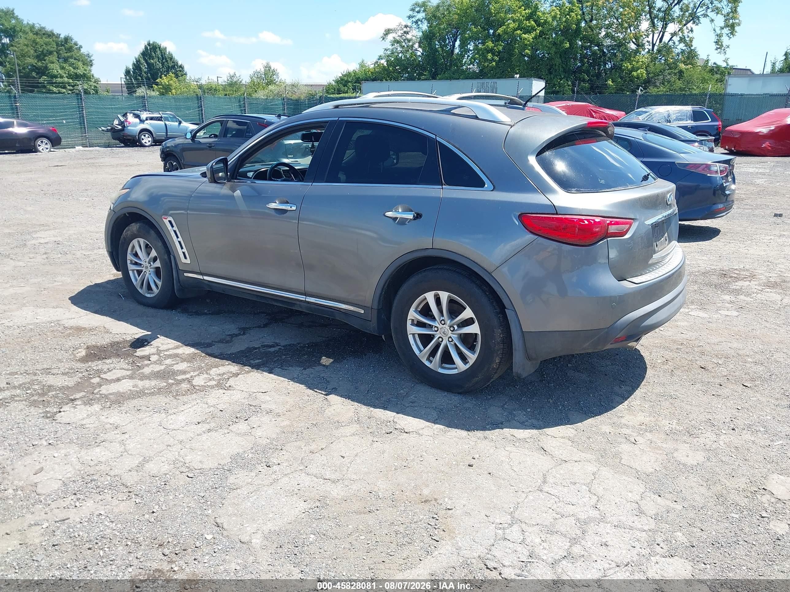 2012 Infiniti Fx35   Gray vin: JN8AS1MW7CM154676
