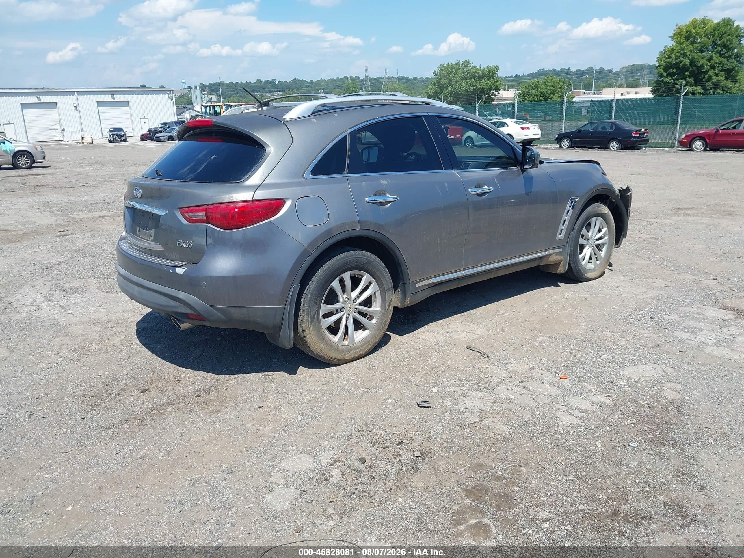 2012 Infiniti Fx35   Gray vin: JN8AS1MW7CM154676