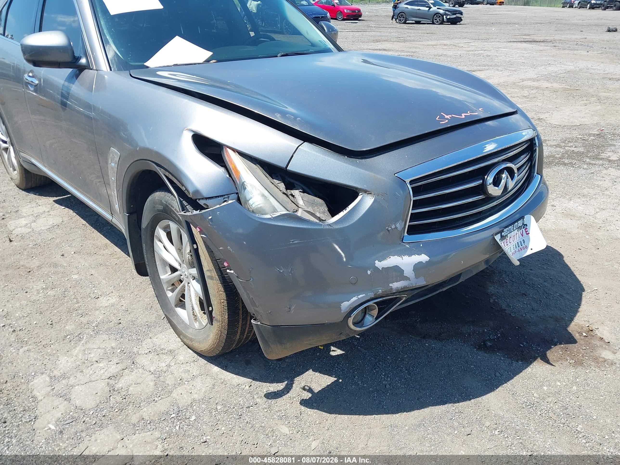 2012 Infiniti Fx35   Gray vin: JN8AS1MW7CM154676