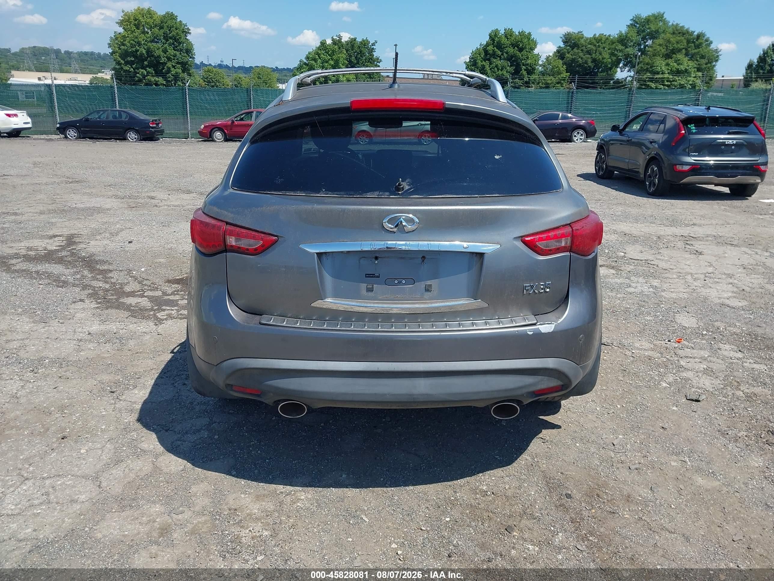 2012 Infiniti Fx35   Gray vin: JN8AS1MW7CM154676