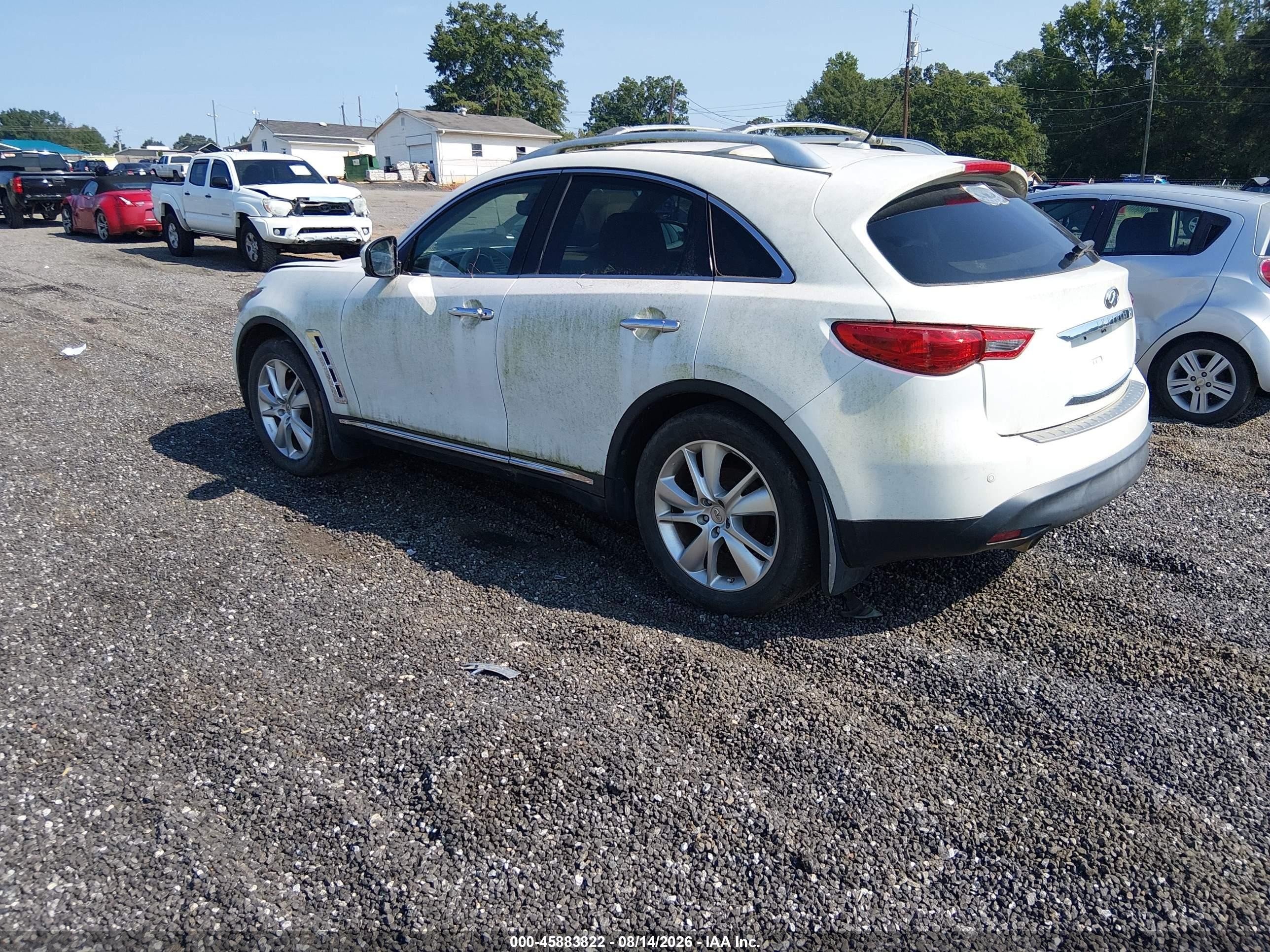 2012 Infiniti Fx35   White vin: JN8AS1MW7CM154936