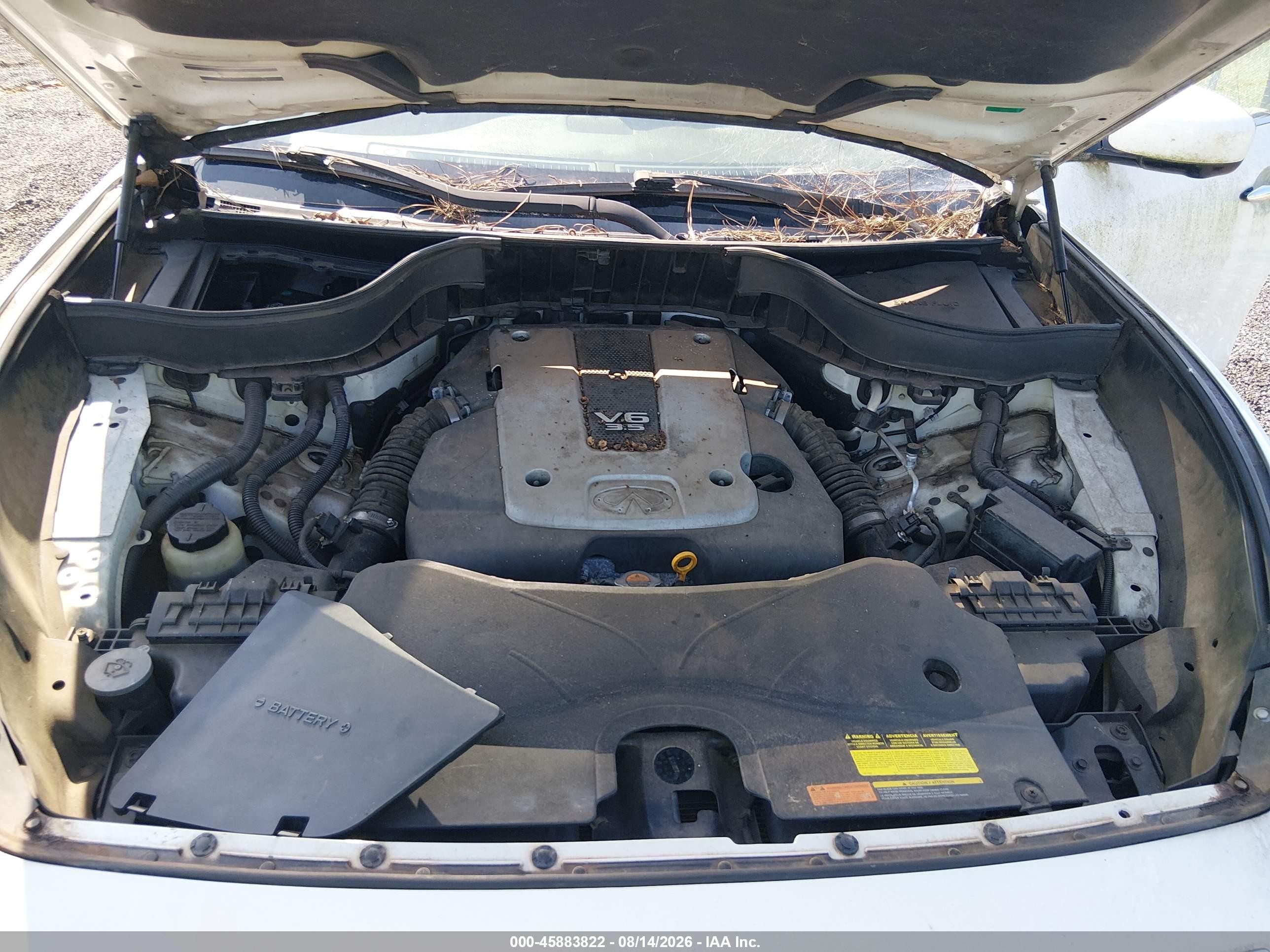 2012 Infiniti Fx35   White vin: JN8AS1MW7CM154936