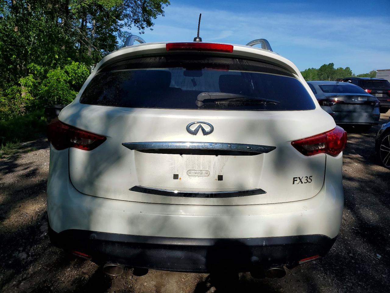 2010 Infiniti Fx35 Base Белый vin: JN8AS1MW8AM850783