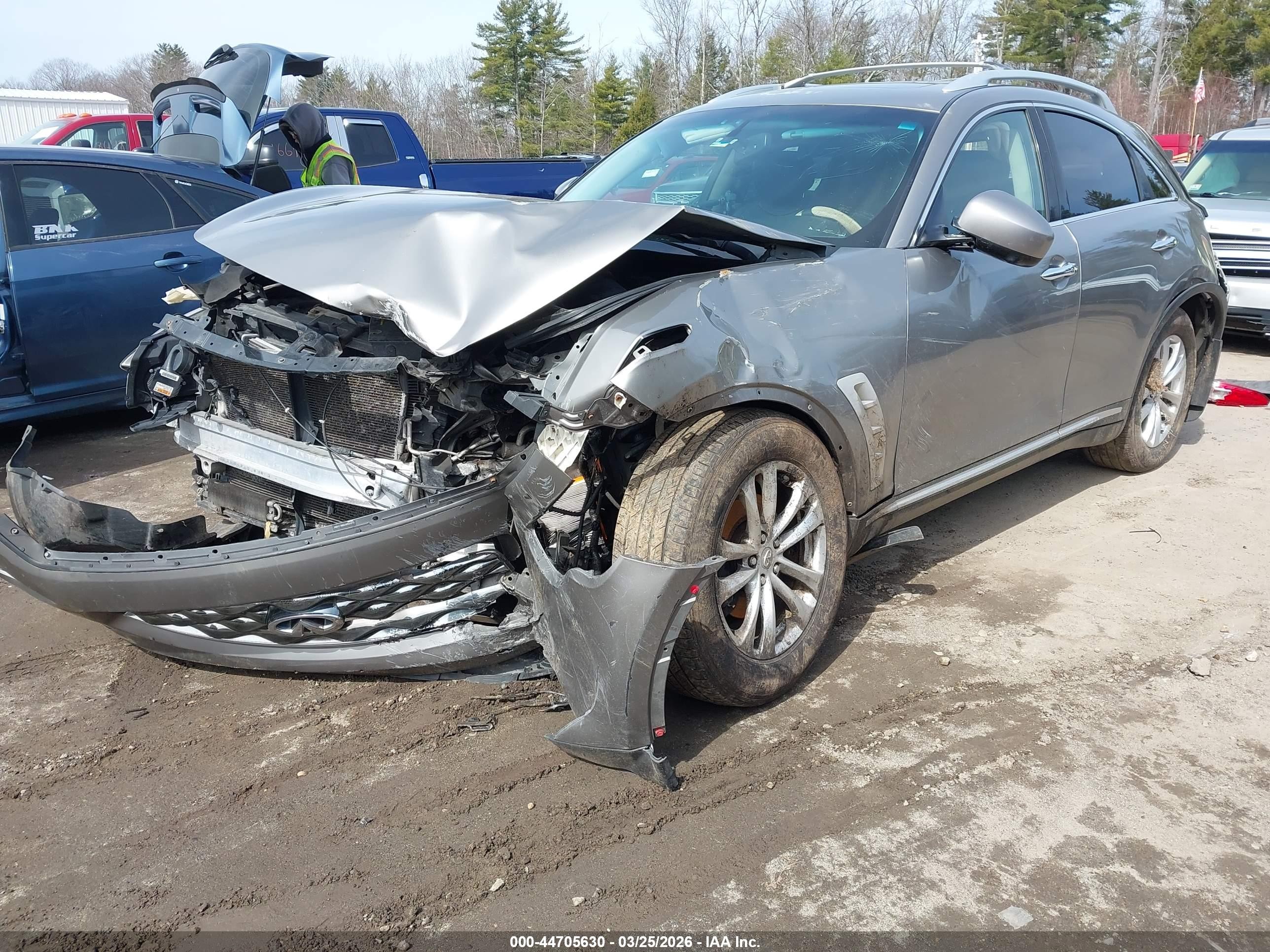 2010 Infiniti Fx35   Gray vin: JN8AS1MW8AM854879